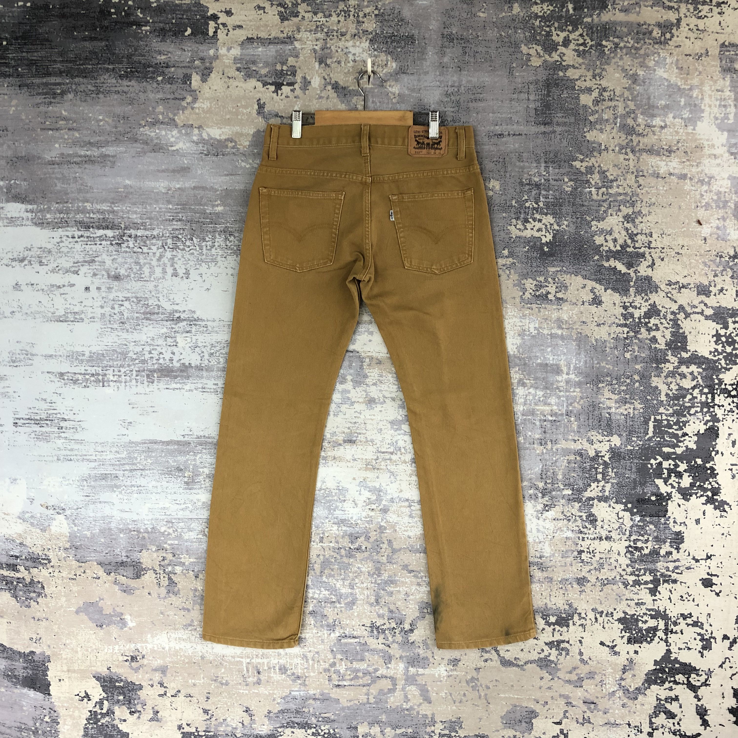 Levi's Vintage Levis 511 Skinny Slim Tapered Jeans Brown Denim Size 28" / US 6 / IT 42 - 2 Thumbnail