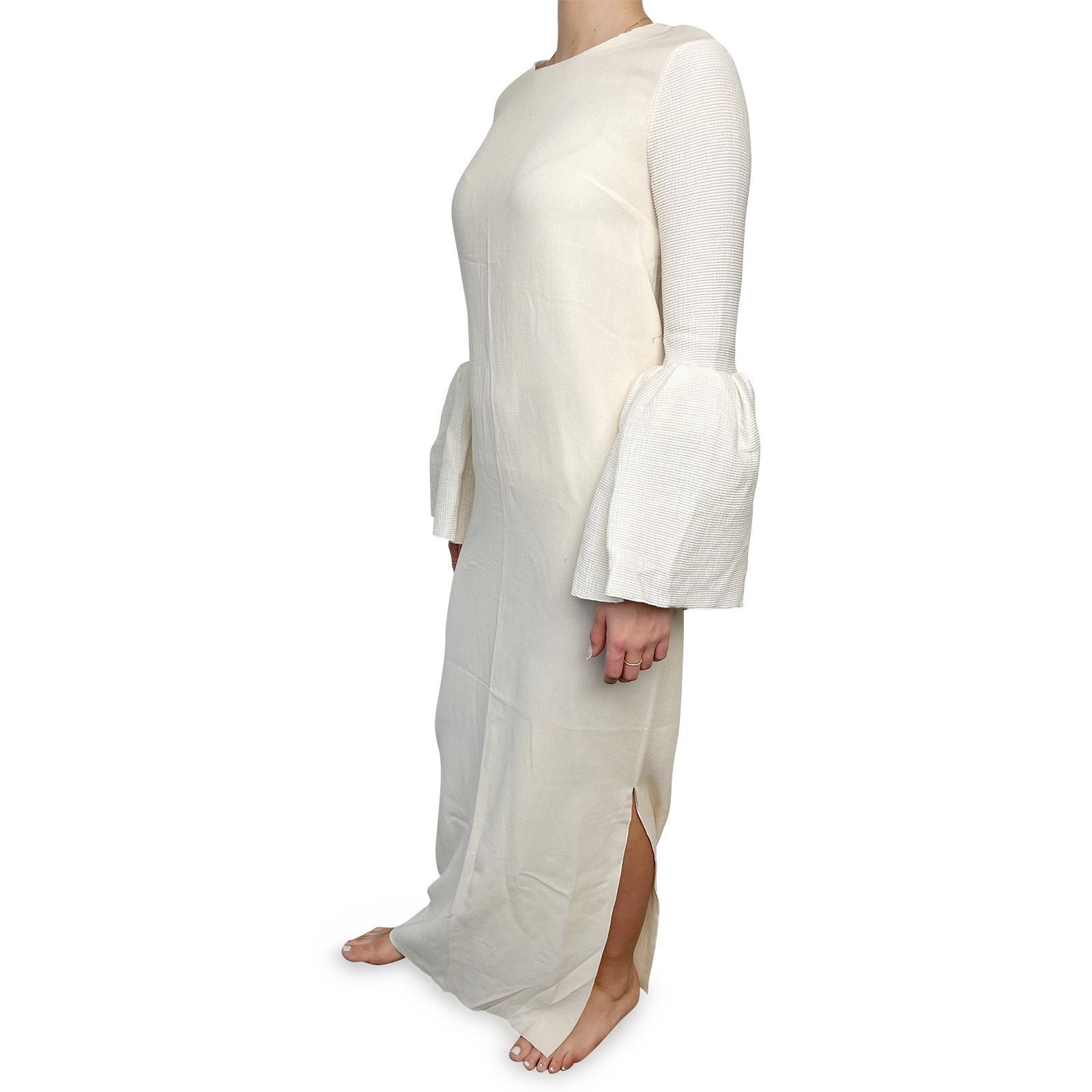ROKSANDA Cream long sleeved gown Size L / US 10 / IT 46 - 3 Thumbnail