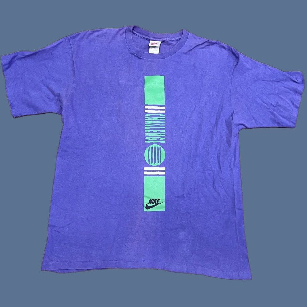 Nike VINTAGE Nike Challenge Court Shirt Tennis Andre Agassi Size L Size US L / EU 52-54 / 3 - 1 Thumbnail
