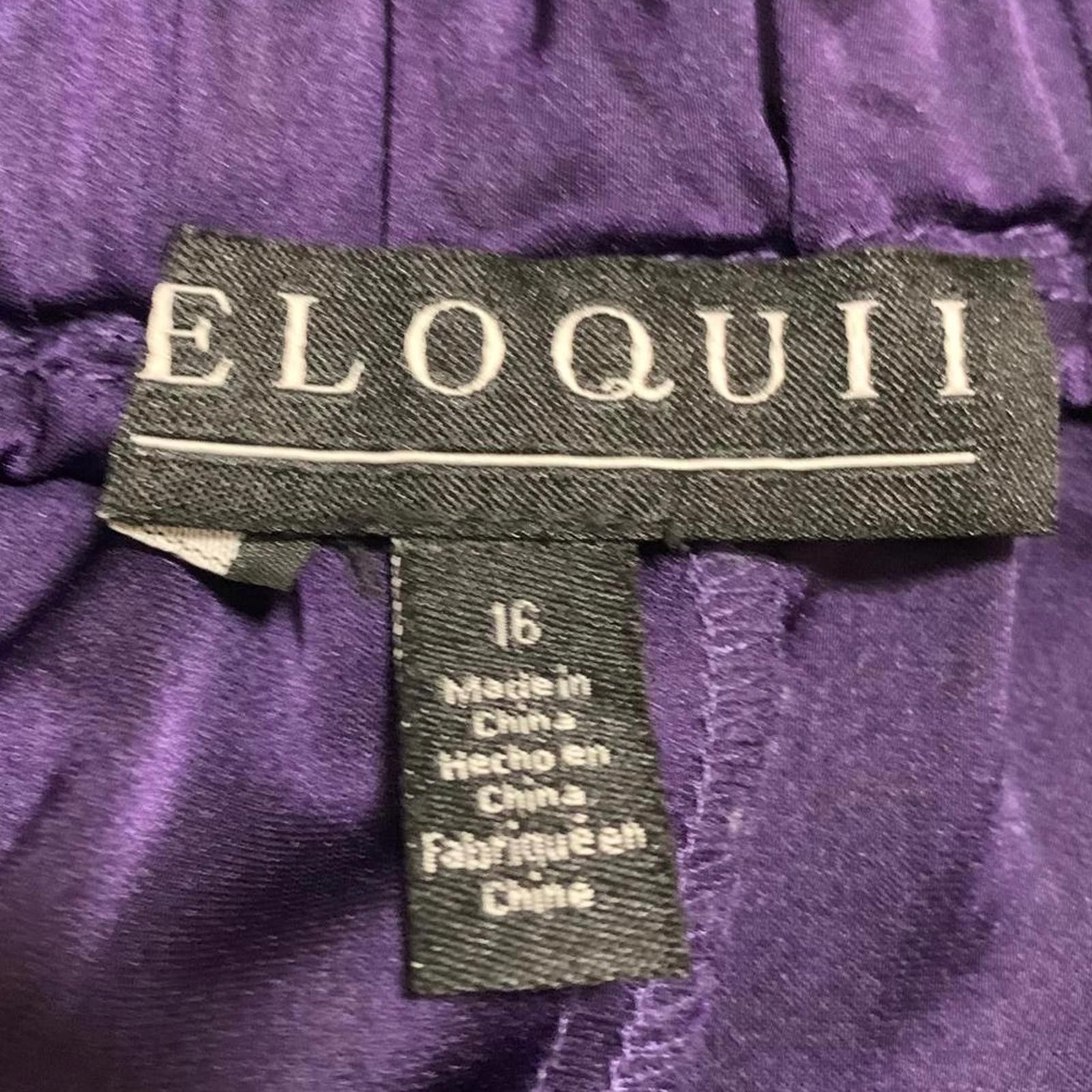 Other Eloquii Women's Size 16 Purple A-Line Skirt MIDI W38 Size 38" / US 16 / IT 52 - 3 Thumbnail
