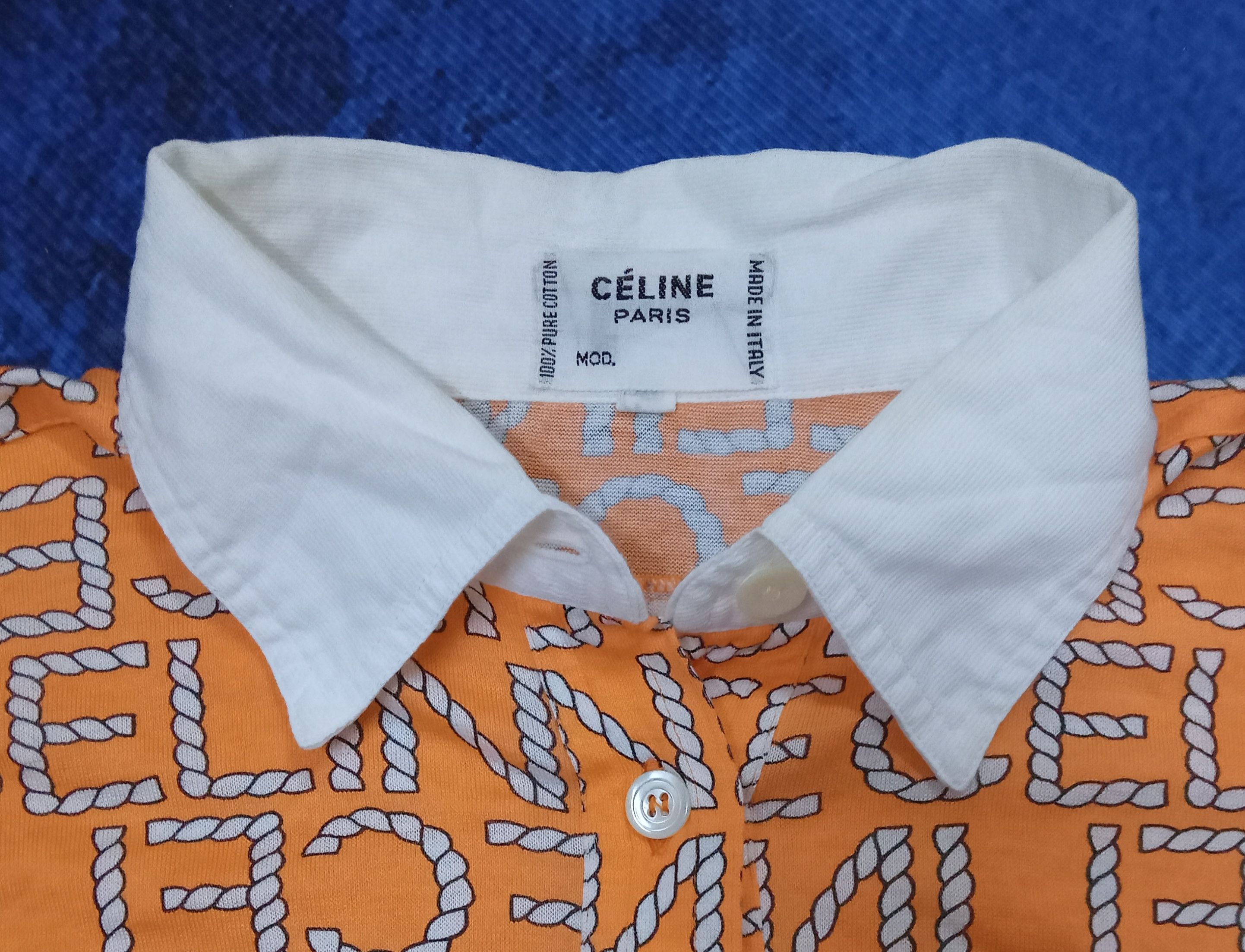Celine Celine Vintage Rope Spell Out Design Rare Top Size S / US 4 / IT 40 - 6 Thumbnail