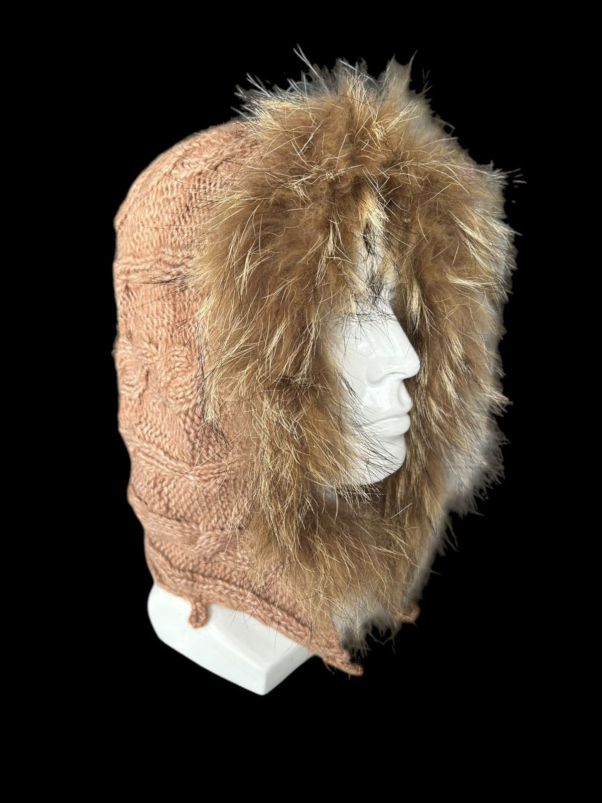 Kapital Balaclava Japanese Style Knitted Fur Big Beanie Rare🎌☠️☠️ Size ONE SIZE - 4 Thumbnail