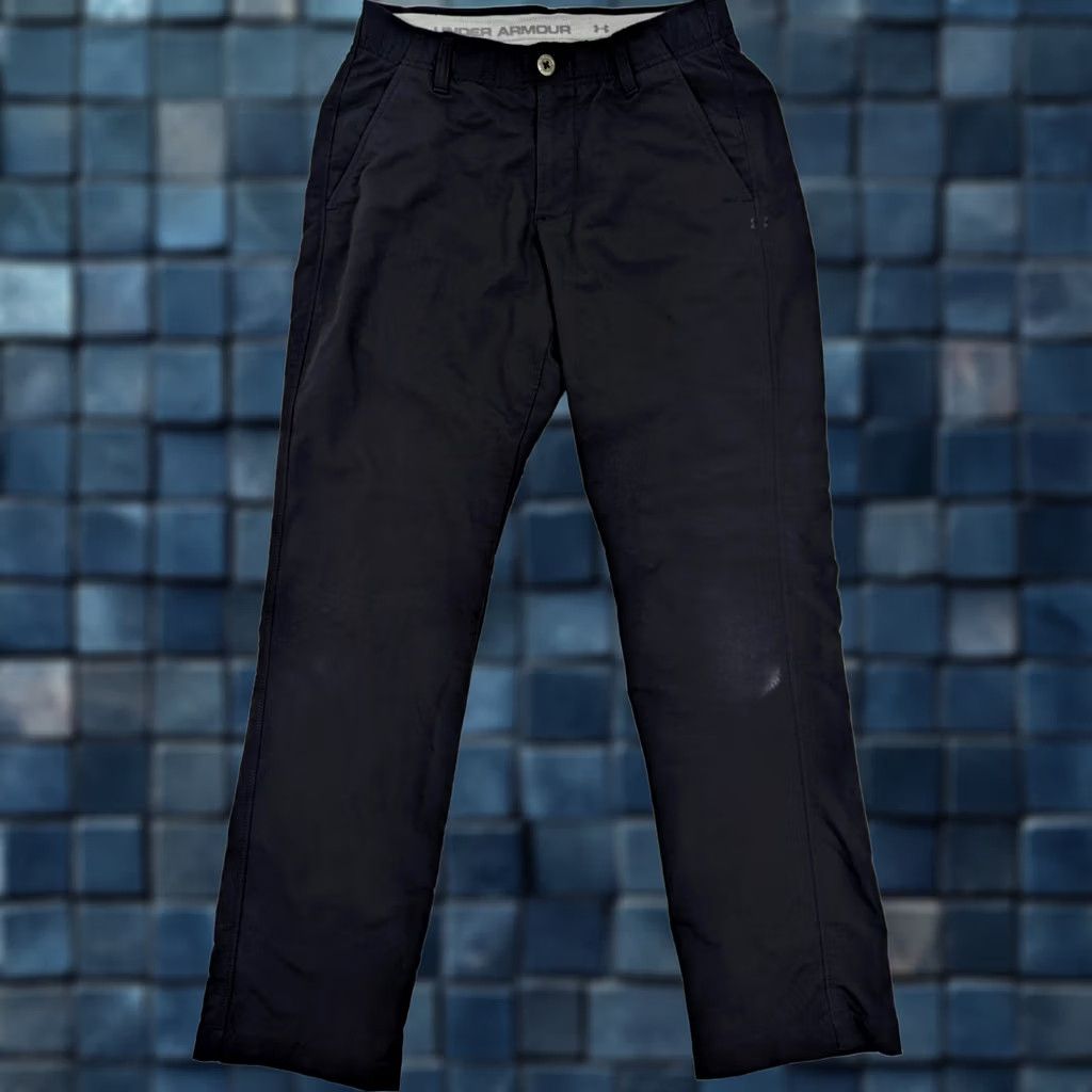 Under Armour Under Armour Match Play Pants Men 29x29.5 Black Chino Knit Regular Inseam 29.5" Nylon Polyester Size US 29 - 1 Thumbnail