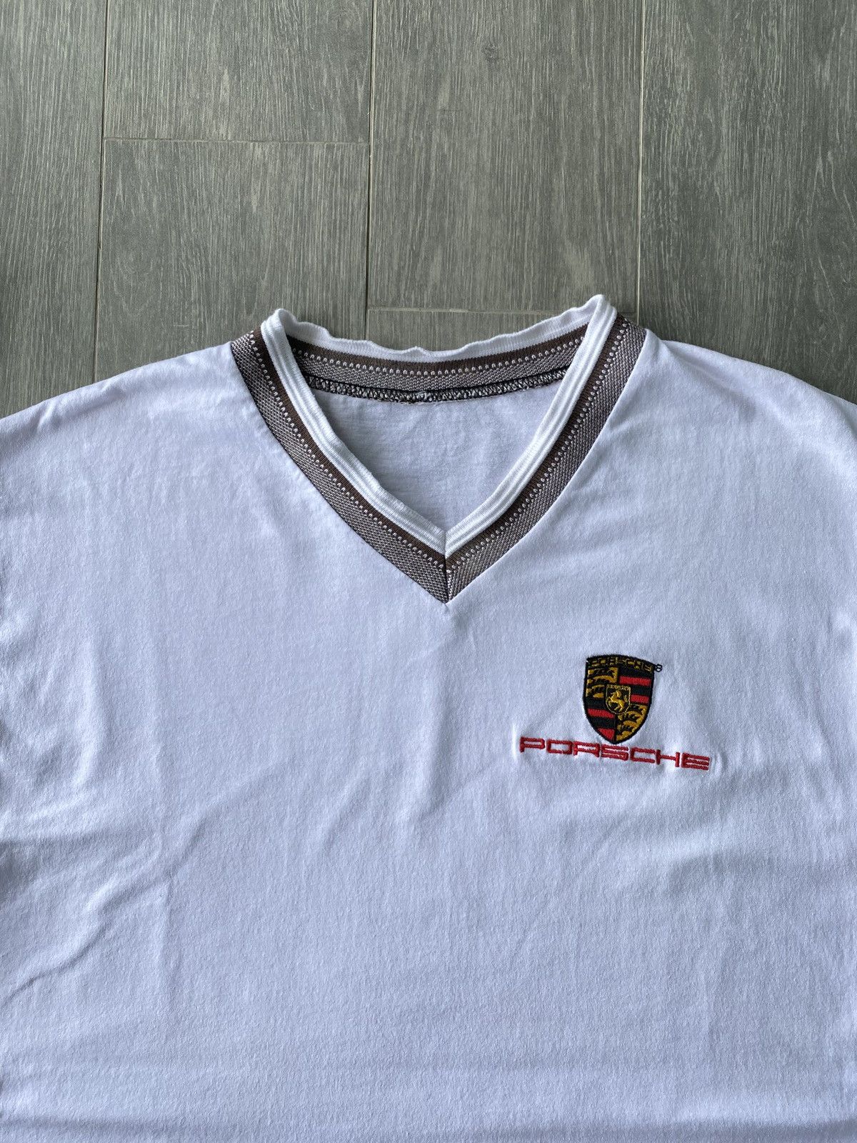 Designer × Porsche Design × Vintage Vintage 90’s Porsche Embroidery Logo Tee Size US L / EU 52-54 / 3 - 2 Thumbnail