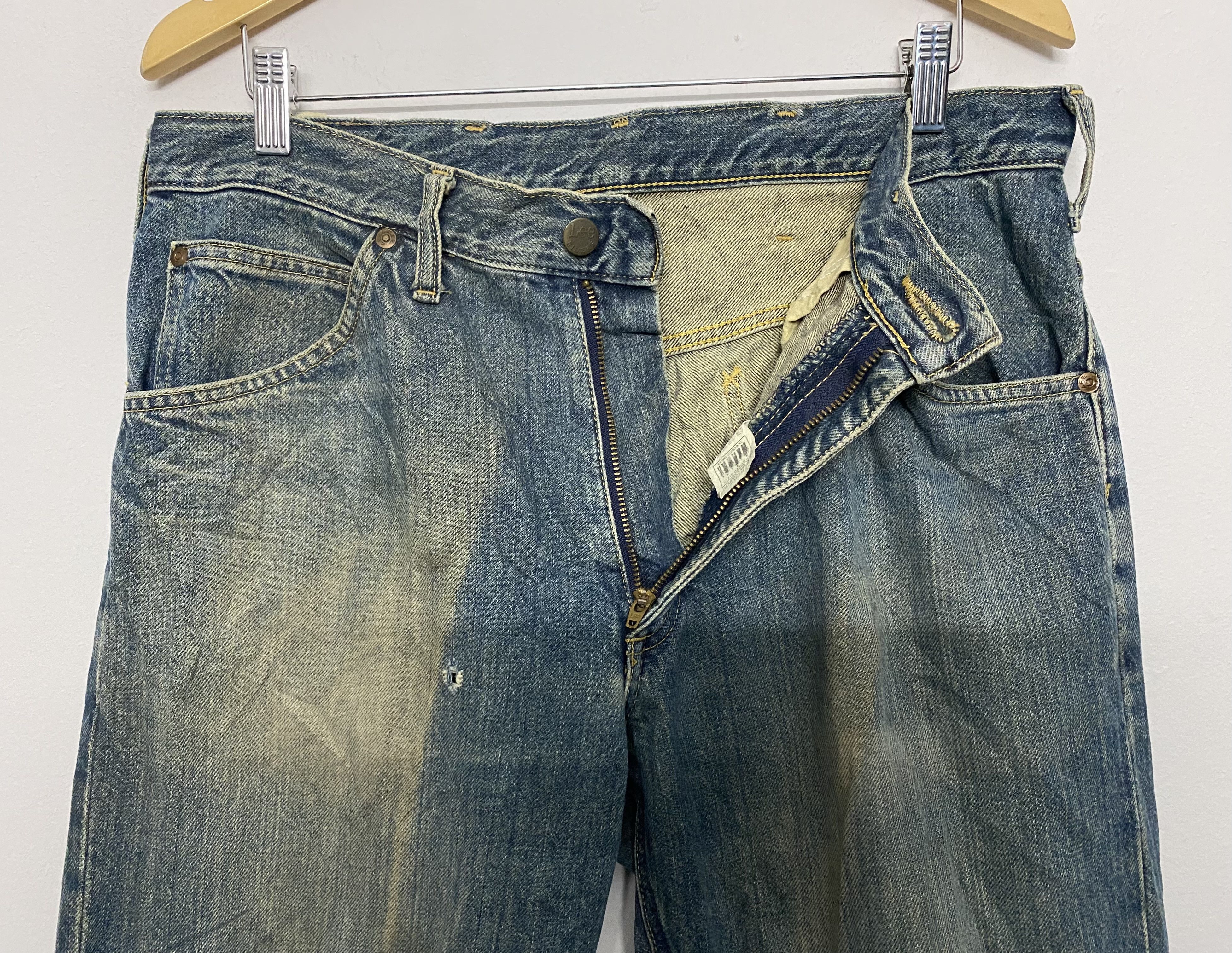 Lee Retro 90s Lee Dark Wash Faded Denim Workwear Jeans 34 Size US 34 / EU 50 - 7 Thumbnail
