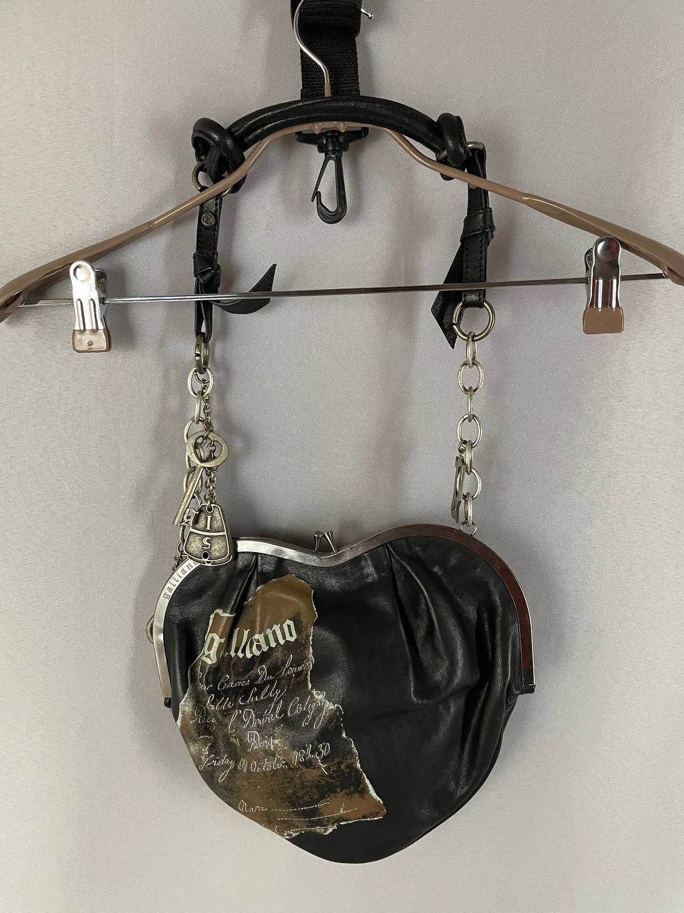 John Galliano John Galliano Leather Bag Heart 🖤 Rare Size ONE SIZE - 9 Thumbnail