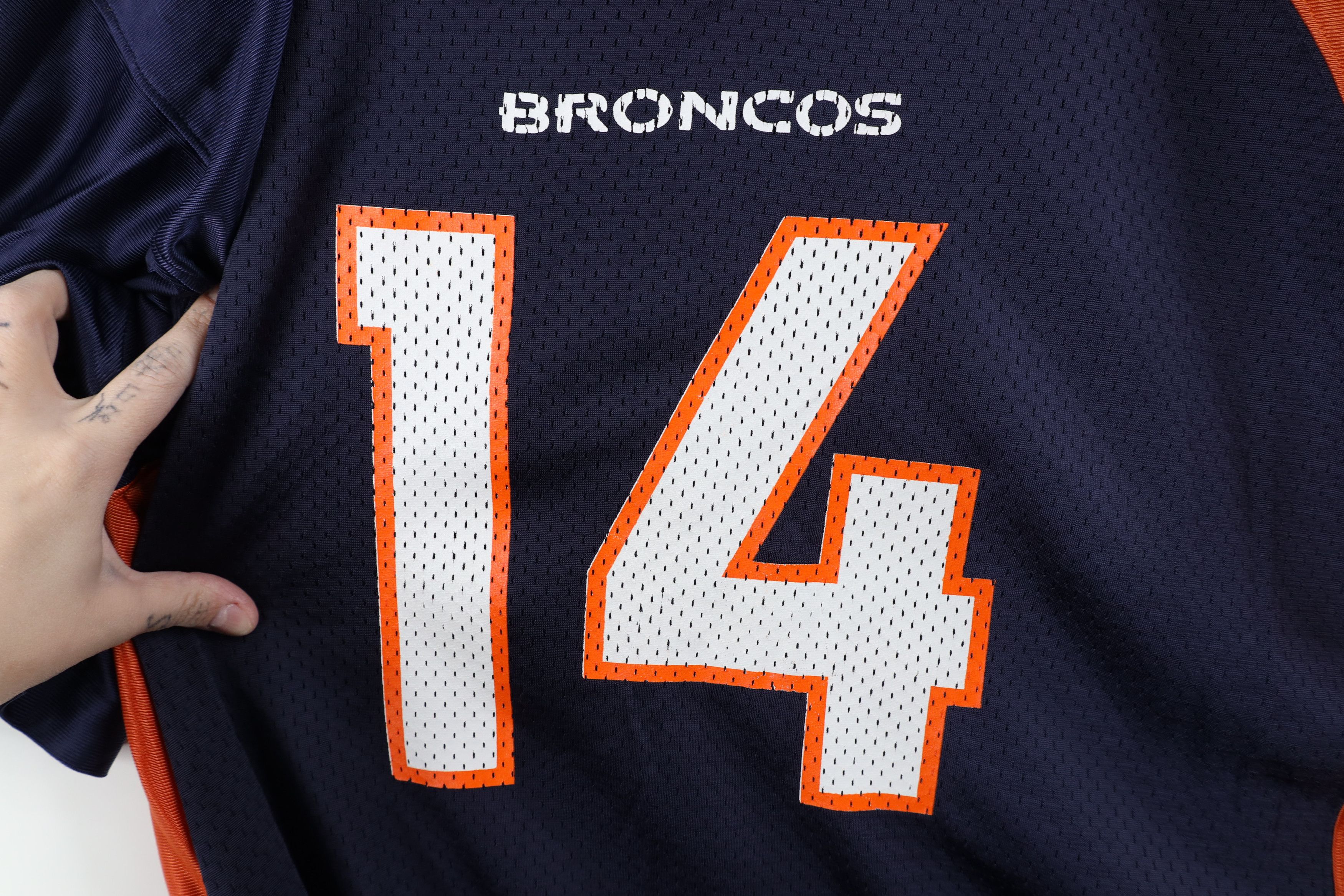 Starter × Vintage Vintage 90s Starter Denver Broncos Football Jersey Blue #14 Size US XXL / EU 58 / 5 - 7 Thumbnail