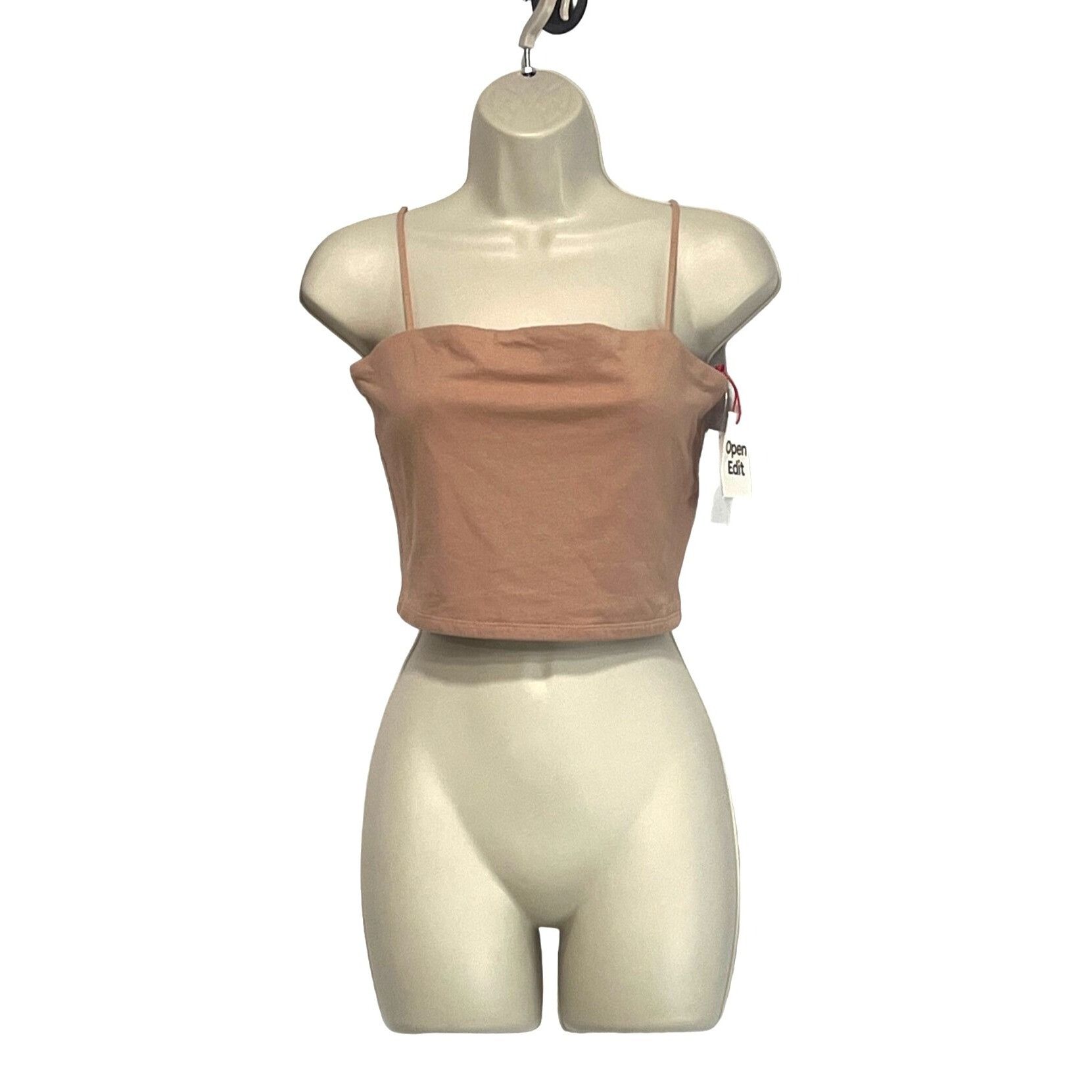 Other Open Edit Square Neck Crop Camisole In Tan Nougat, Sz. S Size S / US 4 / IT 40 - 4 Thumbnail