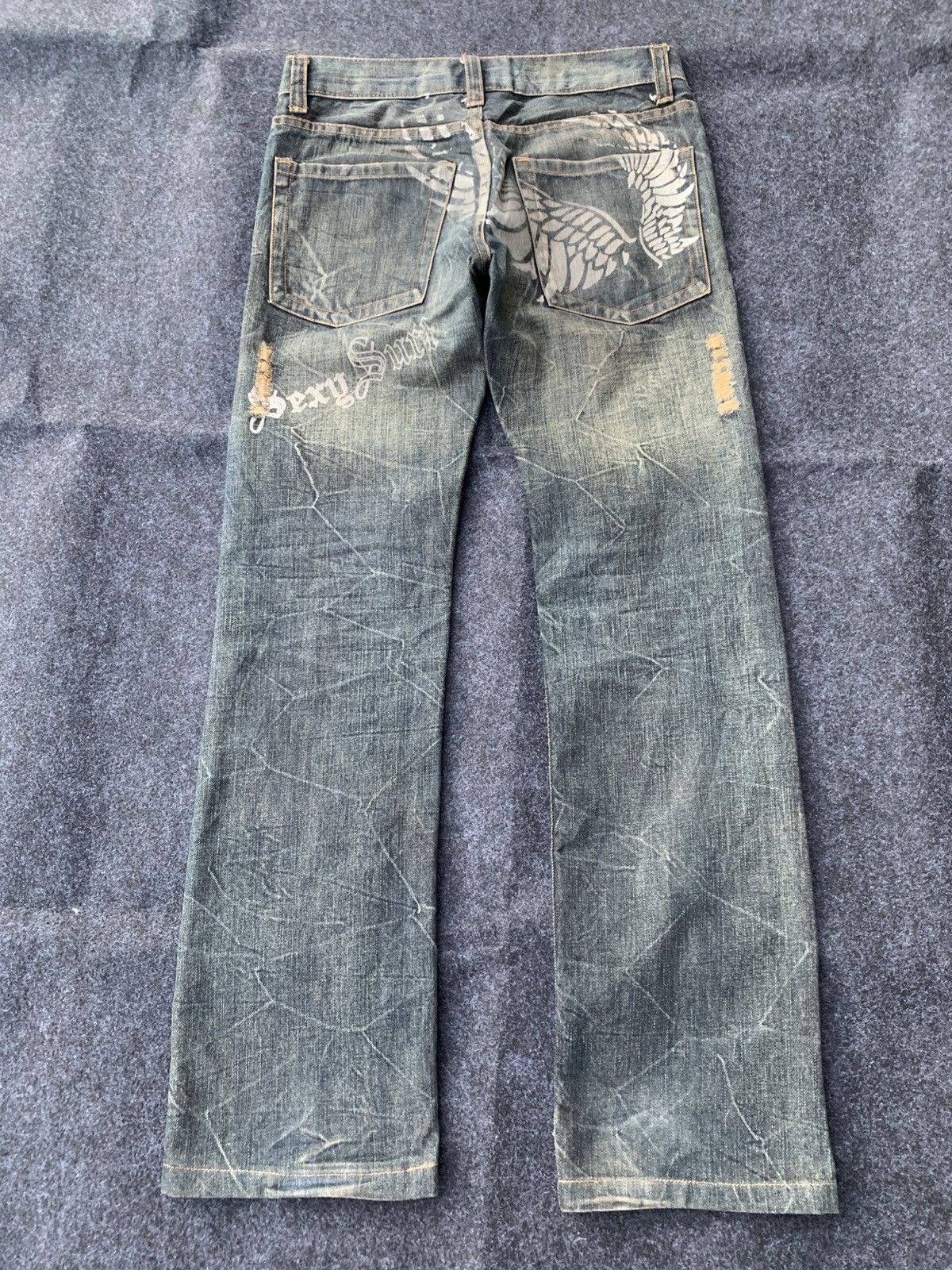 Vintage Distressed K.U.I Rusty jeans. Size US 31 - 2 Thumbnail