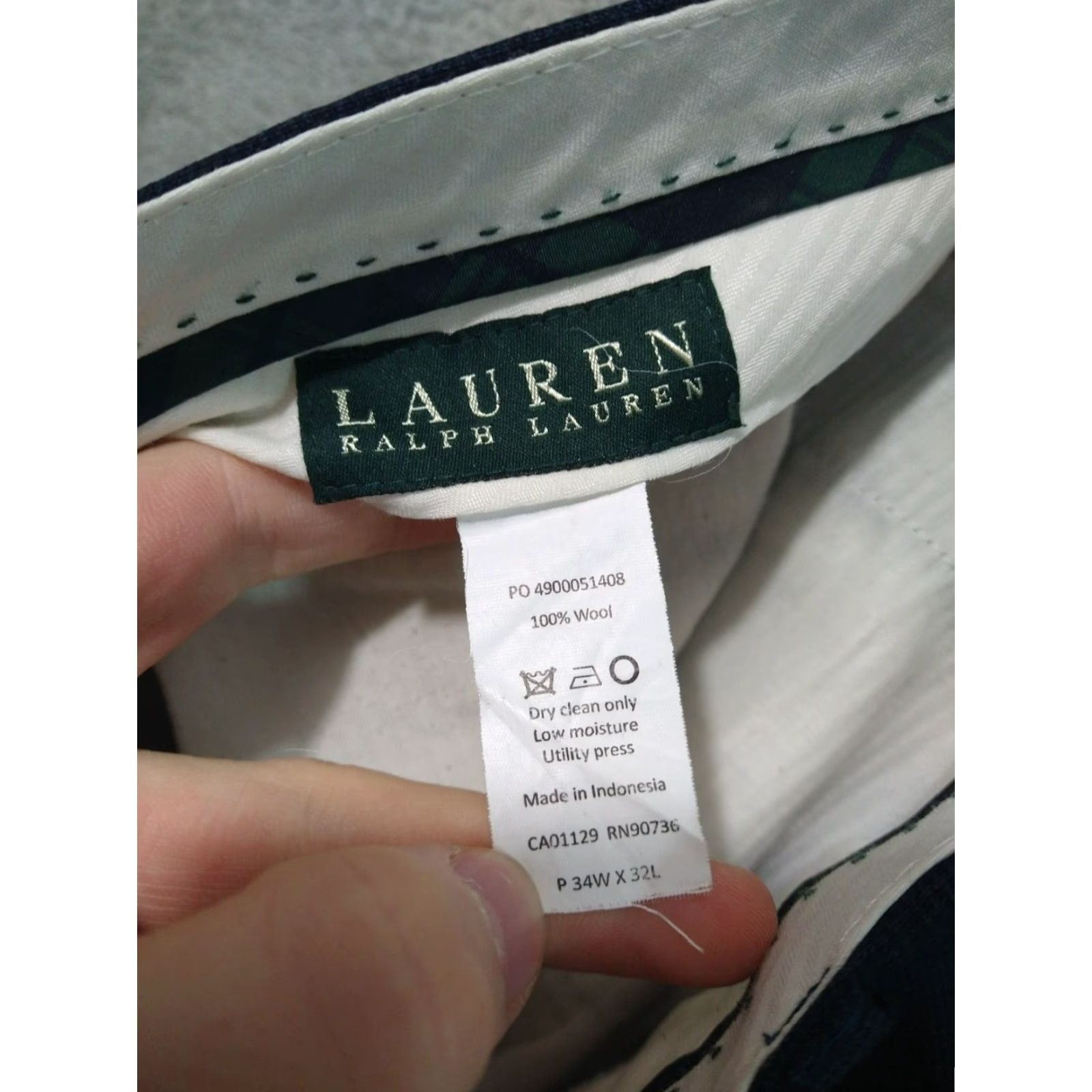Ralph Lauren Ralph Lauren Pants Mens 34x32 Blue Wool Pleated Dress Straight Leg Mid Rise City Preppy Wedding Mens Size US 34 / EU 50 - 7 Thumbnail