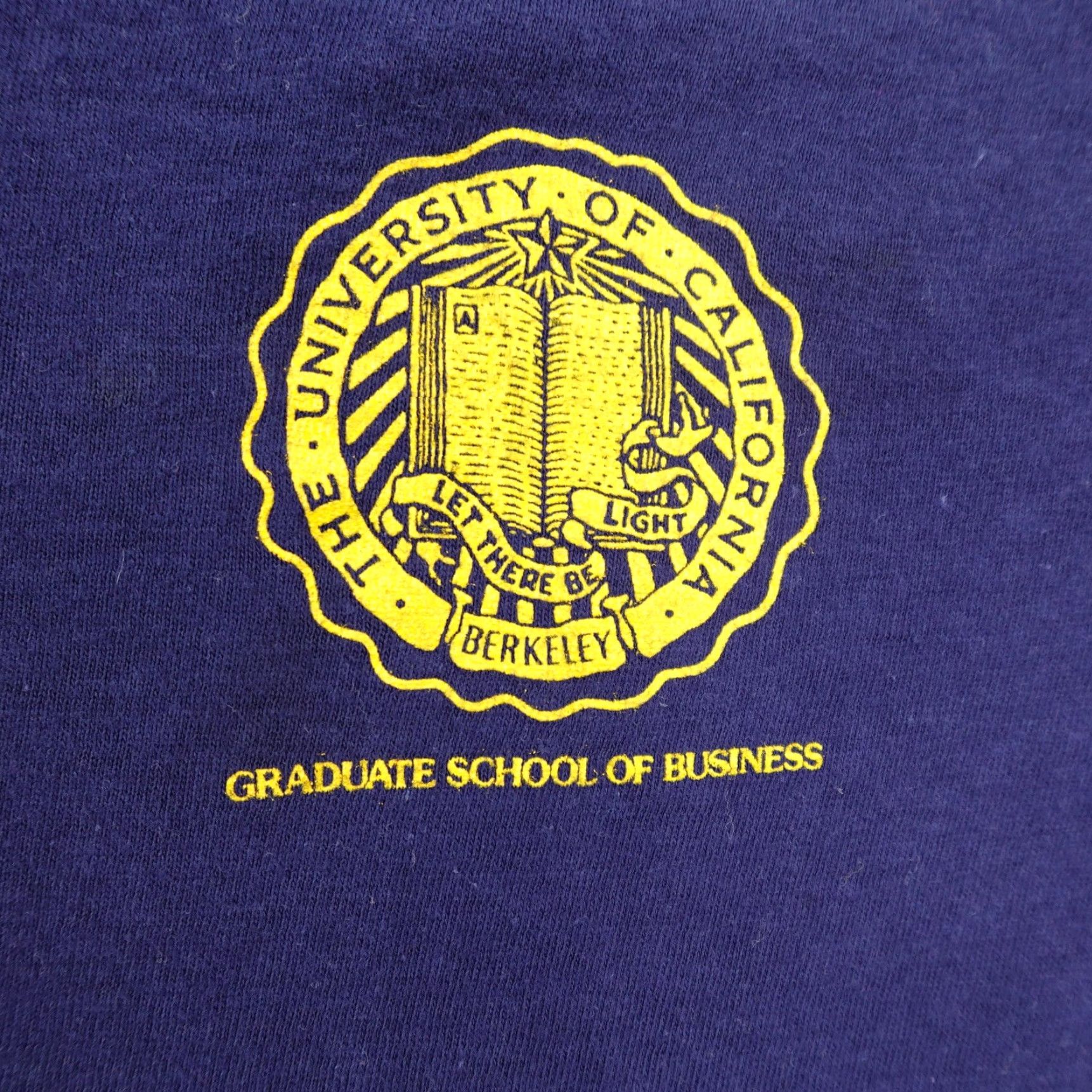 Hanes VINTAGE UC Berkeley Shirt Mens Small Blue MBA Cal Graduate School Business 80s Size US S / EU 44-46 / 1 - 3 Thumbnail