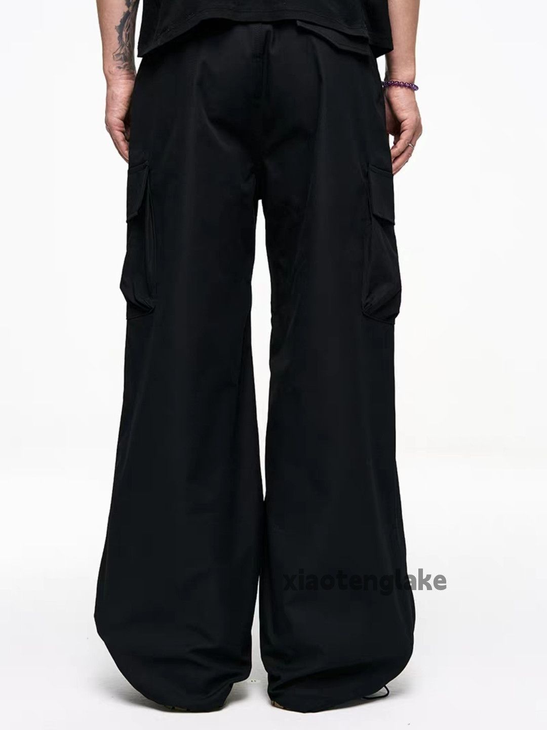 Vintage Unisex pleated loose baggy skate hiphop cargo pants Size US 32 / EU 48 - 3 Thumbnail