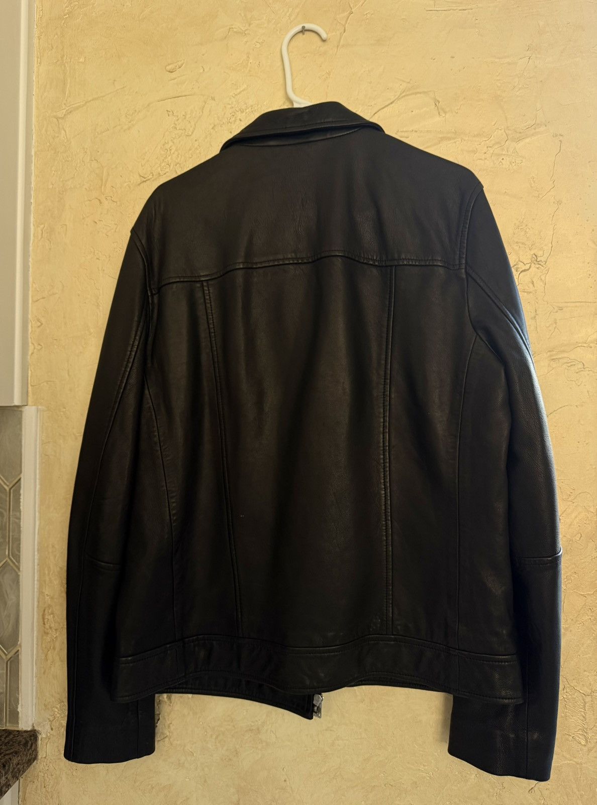 Allsaints ALLSAINTS Black Tyson Leather Biker Jacket Size US L / EU 52-54 / 3 - 2 Thumbnail