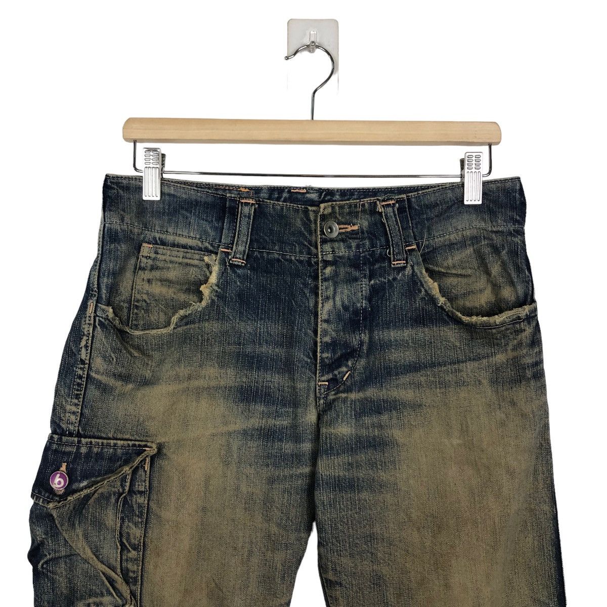 Japanese Brand 🔥90’s BUSH DENIM JEANS DISTRESSED DESIGN JOHNBULL JAPAN Size US 30 / EU 46 - 3 Thumbnail