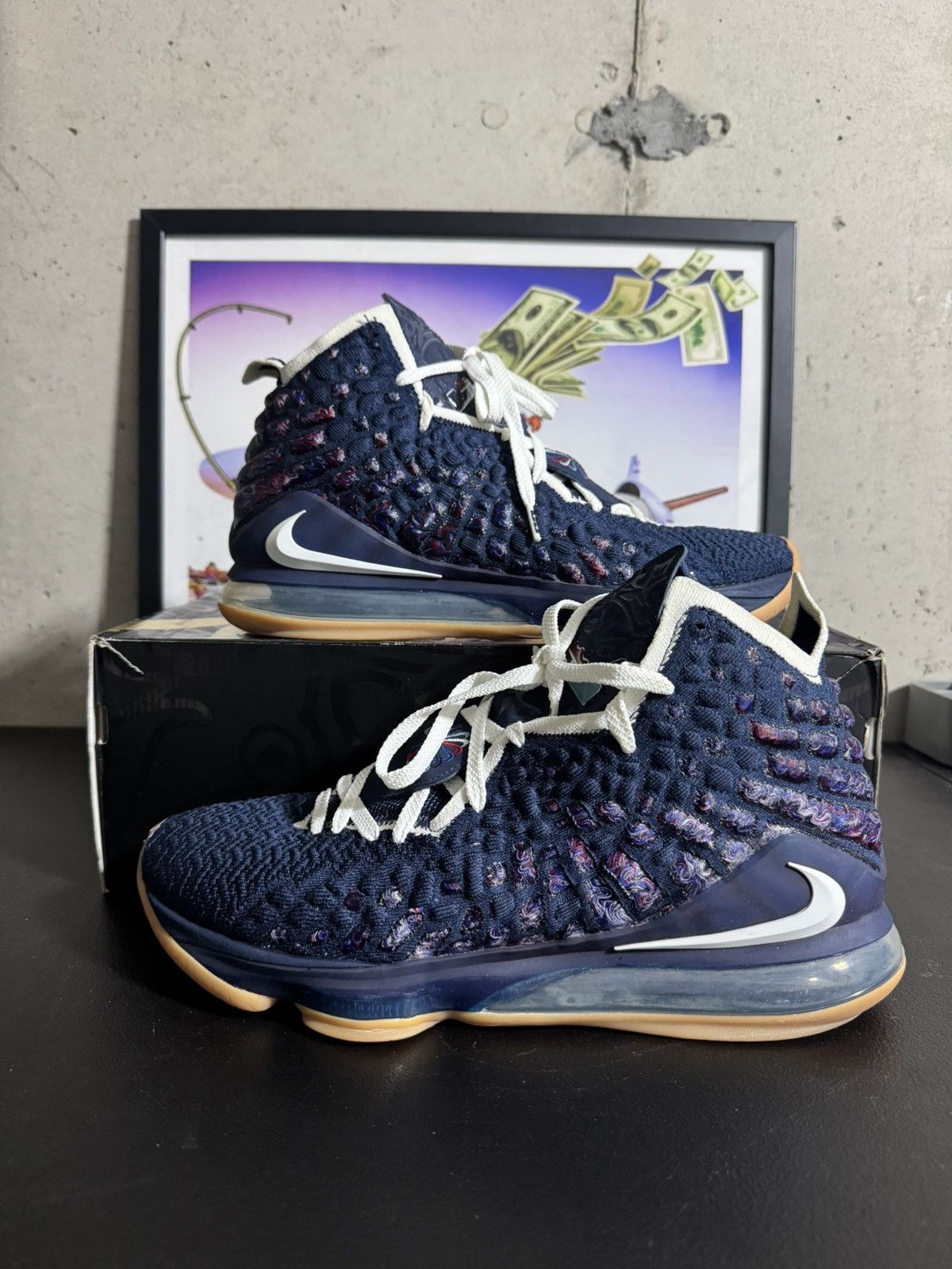 Nike Nike LeBron 17 - College Navy Size US 12 / EU 45 - 1 Thumbnail