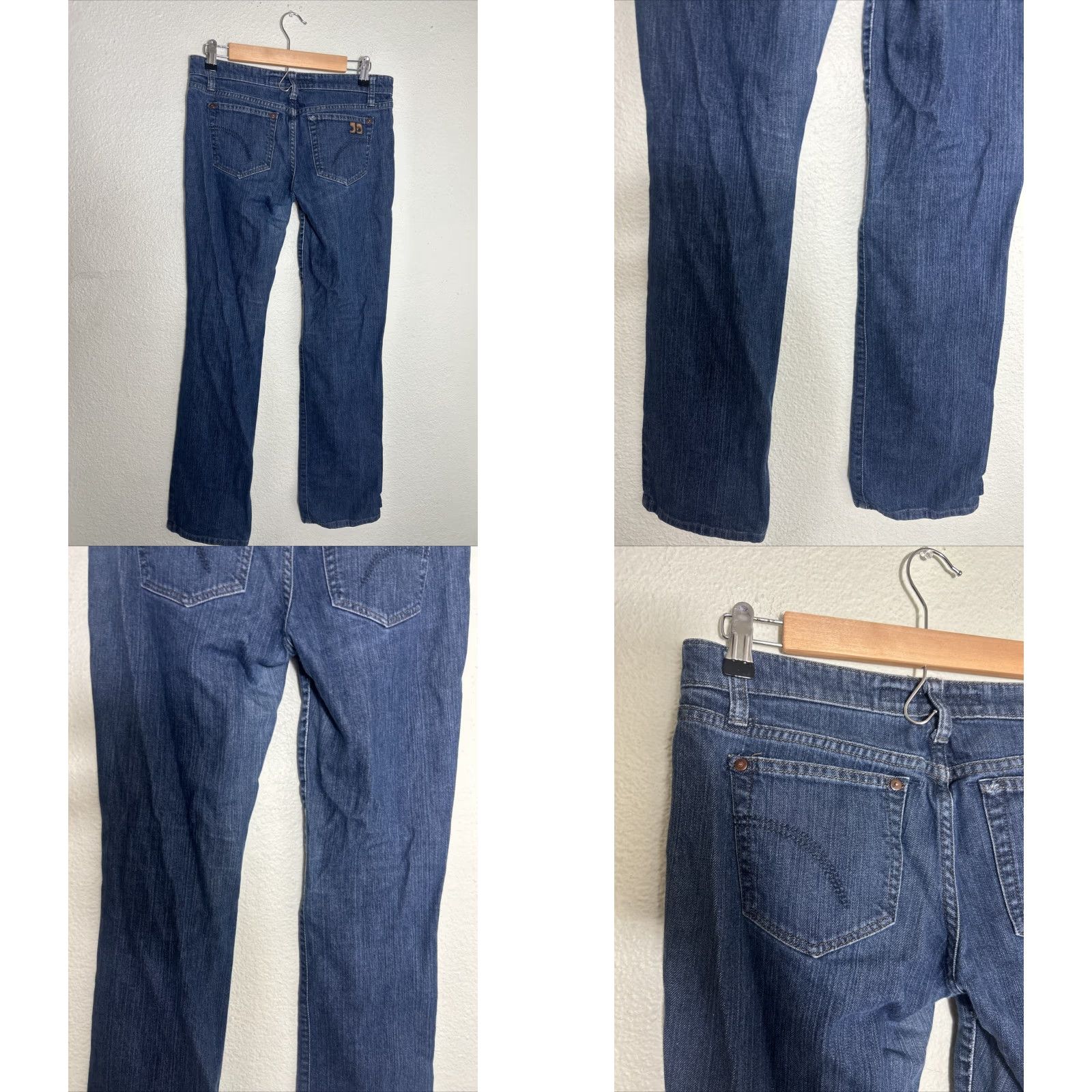 Vintage Joes Jeans Otis Size 27 Dark Wash Stretch Denim Flat Front Straight Leg 30x31 Size 26" / US 2 / IT 38 - 8 Thumbnail