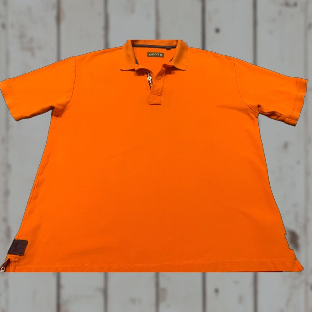 Orvis VINTAGE Orvis Men's Polo Shirt Short Sleeve Cotton Orange Fishing Casual L Size US L / EU 52-54 / 3 - 1 Thumbnail