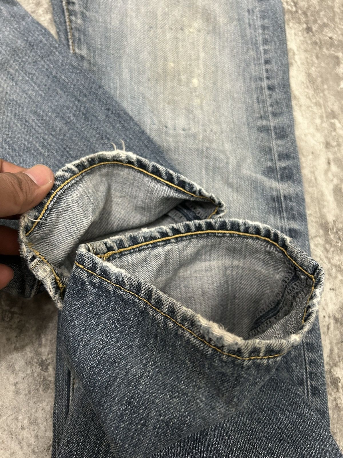 Beams Plus × Japanese Brand Beams Japan Faded Wash Distressed Jeans Size US 31 - 15 Thumbnail