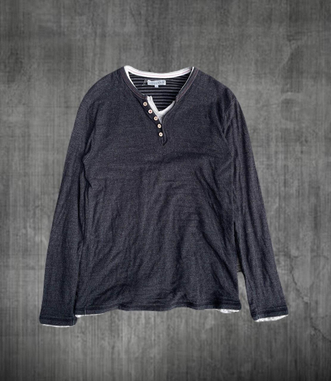 2000s Japanese archive Vkei Layered Button Long Sleeve Tee