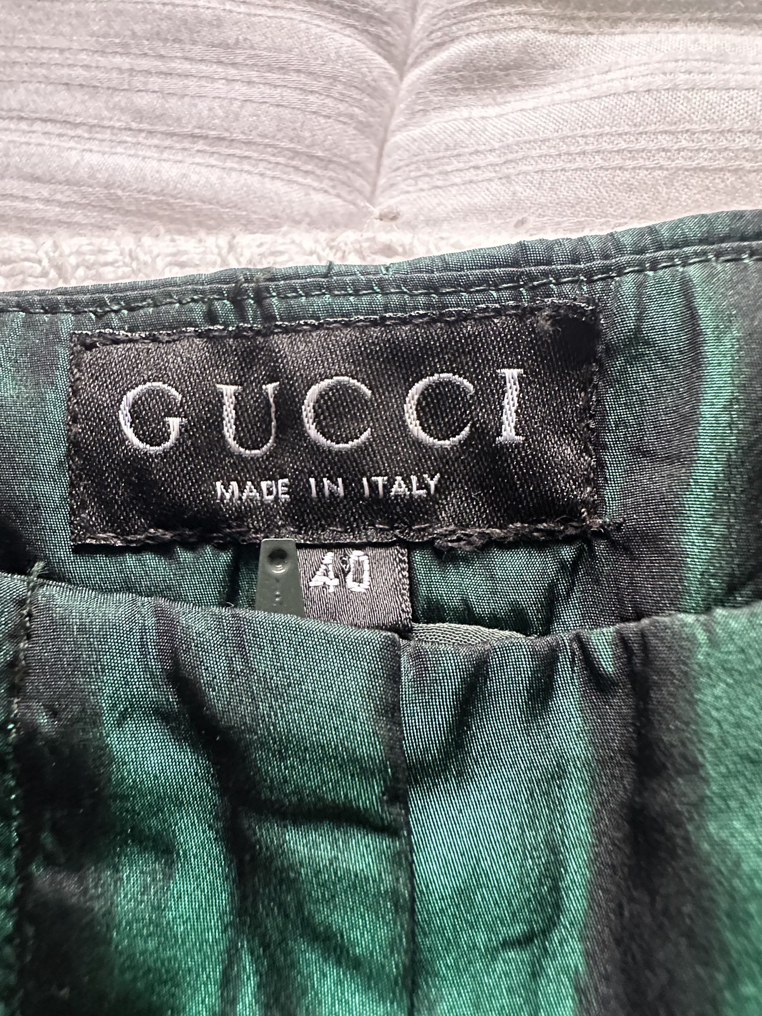 Gucci Gucci Green Silk Pants Size 24" / US 00 / IT 34 - 6 Thumbnail