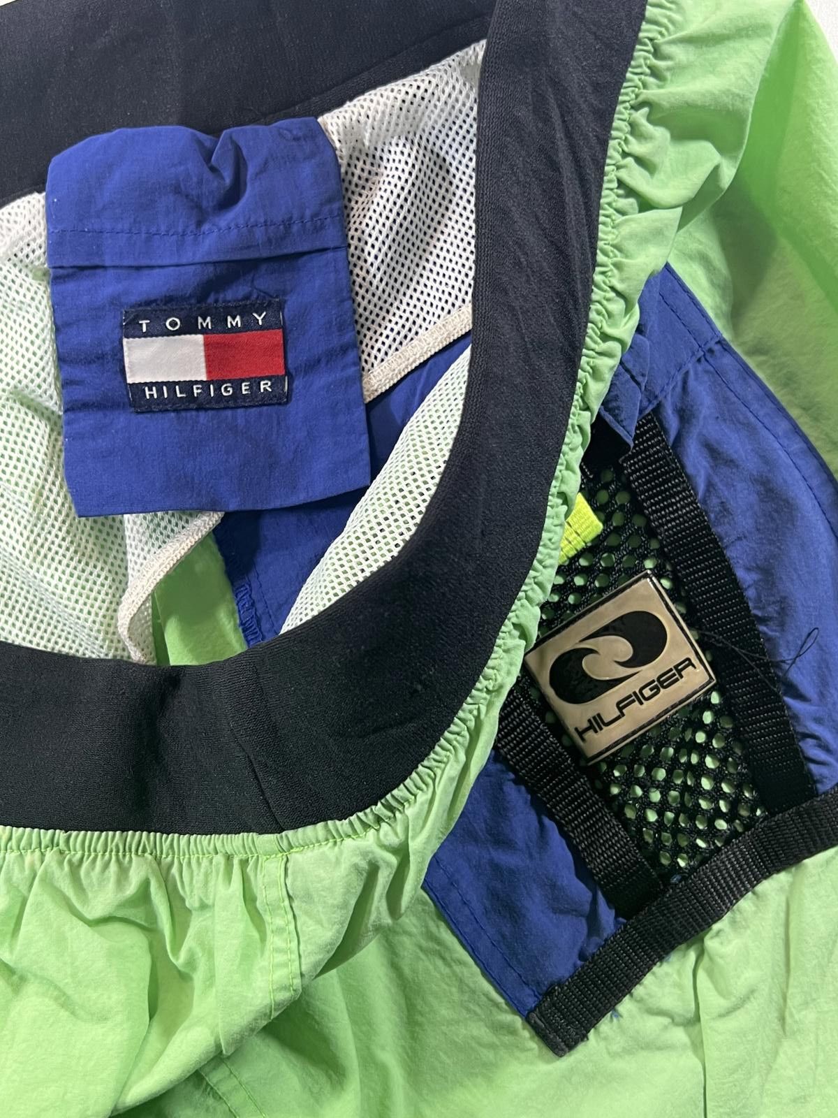 Tommy Hilfiger Vintage Hilfiger Green and Blue Men's shorts XL Size US 36 / EU 52 - 6 Thumbnail