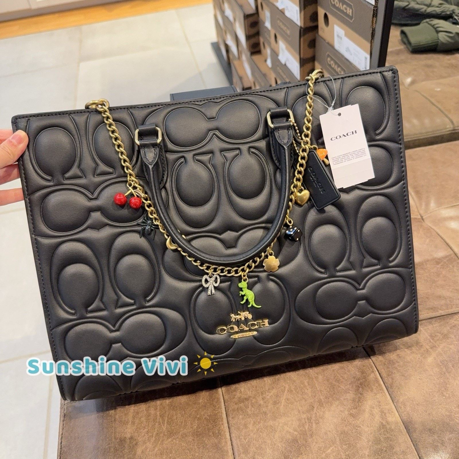 Coach NWT Coach Bundle Large Maggie Bag CY672 & CCD30 Long Chain Size ONE SIZE - 4 Thumbnail