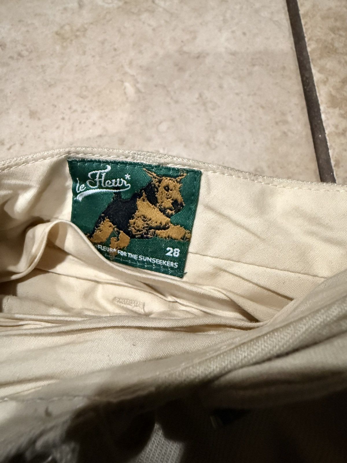 Golf le Fleur Golf Le Fleur Chainstitch Trousers Cream Size US 28 / EU 44 - 3 Thumbnail