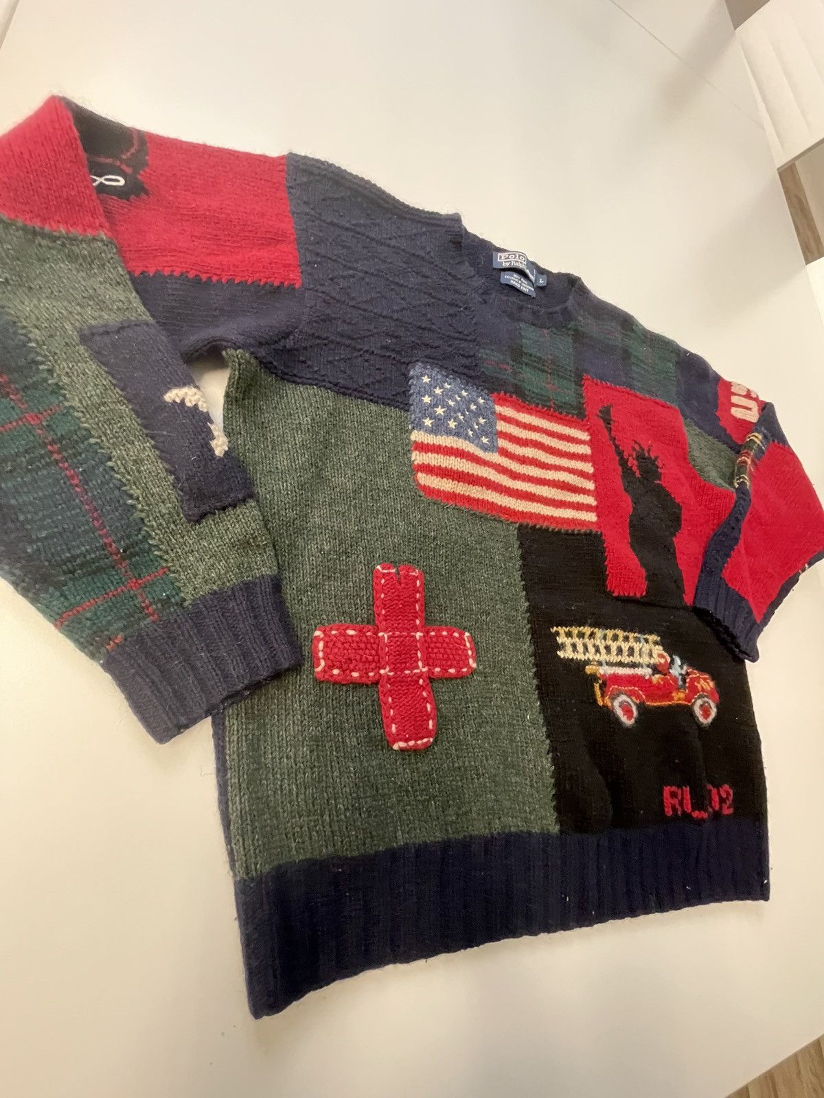 Ralph Lauren 9/11 Anniversary Polo Sweater Size US L / EU 52-54 / 3 - 6 Thumbnail