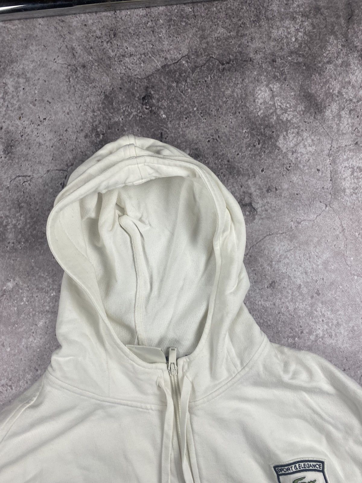 Lacoste × Vintage Vintage Lacoste Sport Logo zip Hoodie white Xl Size US L / EU 52-54 / 3 - 3 Thumbnail