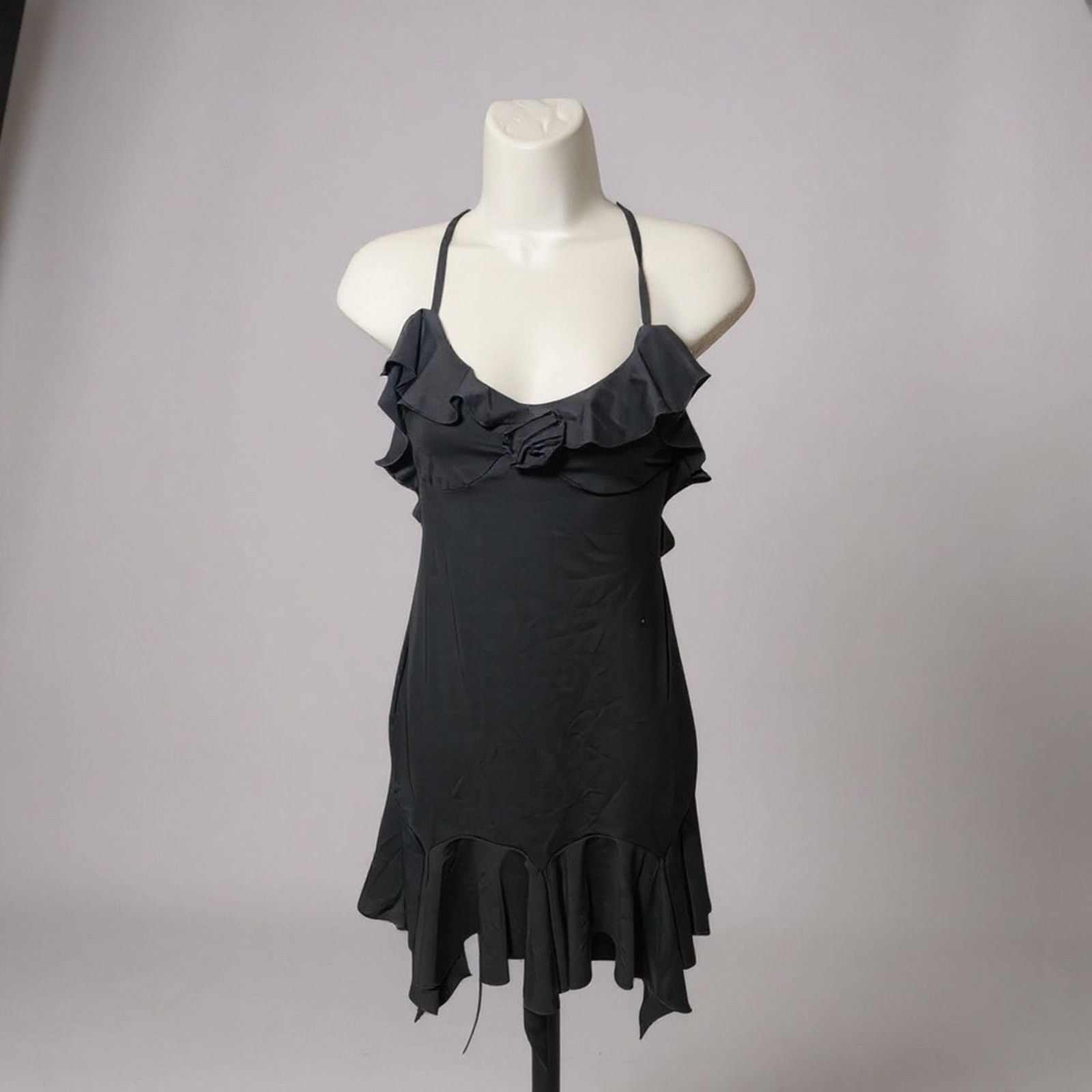 & Other Stories NWOT Black Halter Dress | Ruffle Detail | Size M Size M / US 6-8 / IT 42-44 - 3 Thumbnail