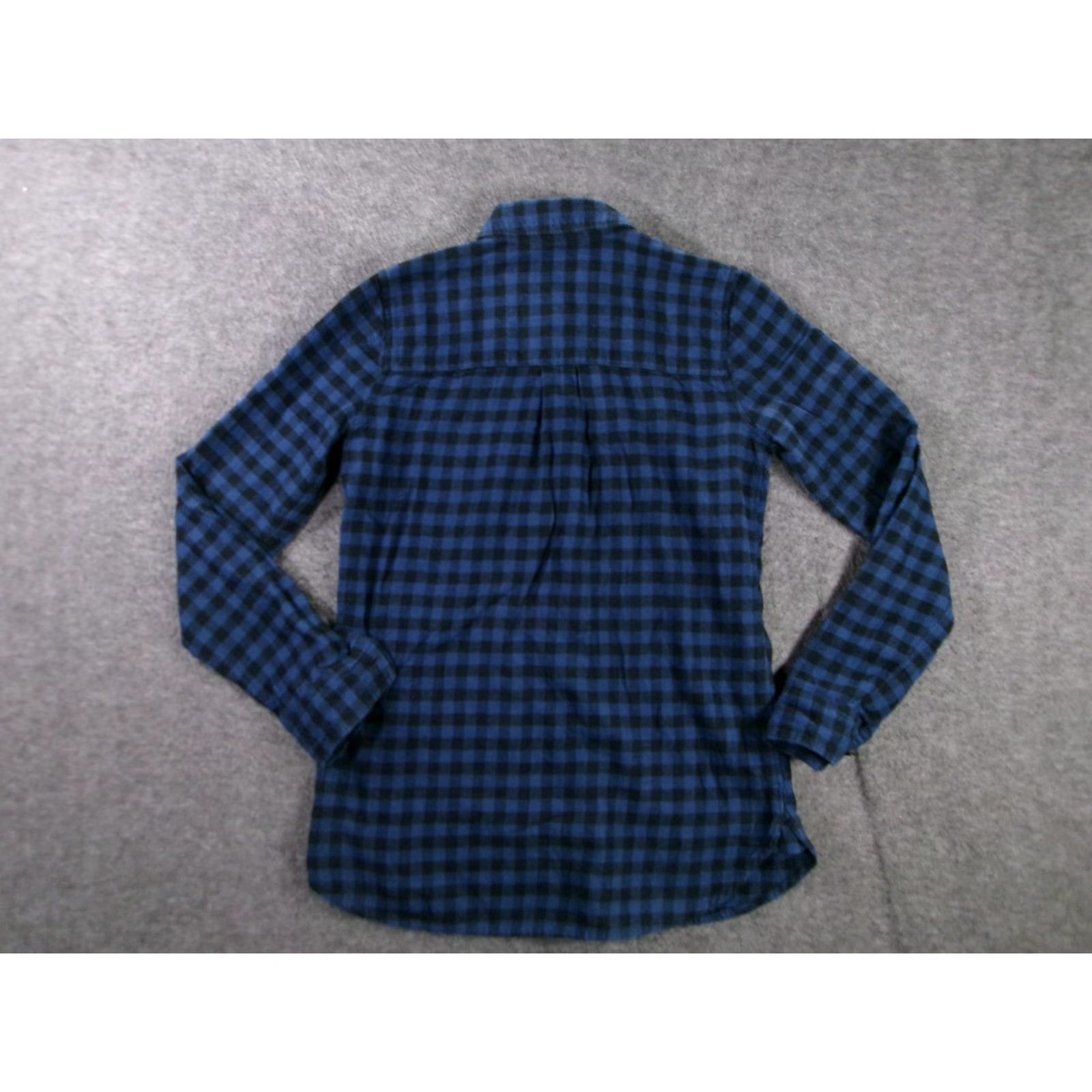 Madewell Madewell Button-Up Shirt Womens XXS Blue Black Plaid Flannel Slim Casual Long Sleeve Size XXS / US 00 / IT 34 - 7 Thumbnail