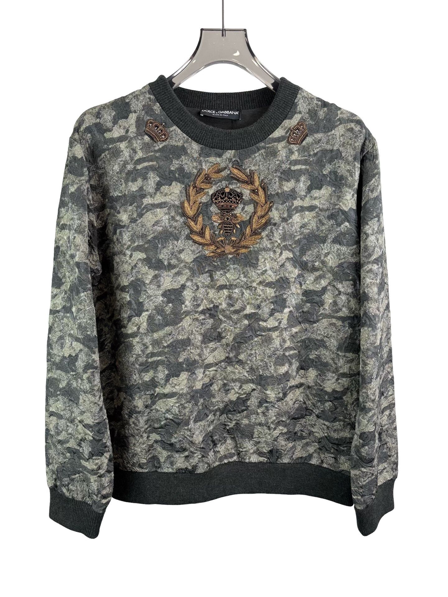Dolce & Gabbana Dolce & Gabbana Embroidered Camo Sweatshirt 46 Size US S / EU 44-46 / 1 - 1 Thumbnail
