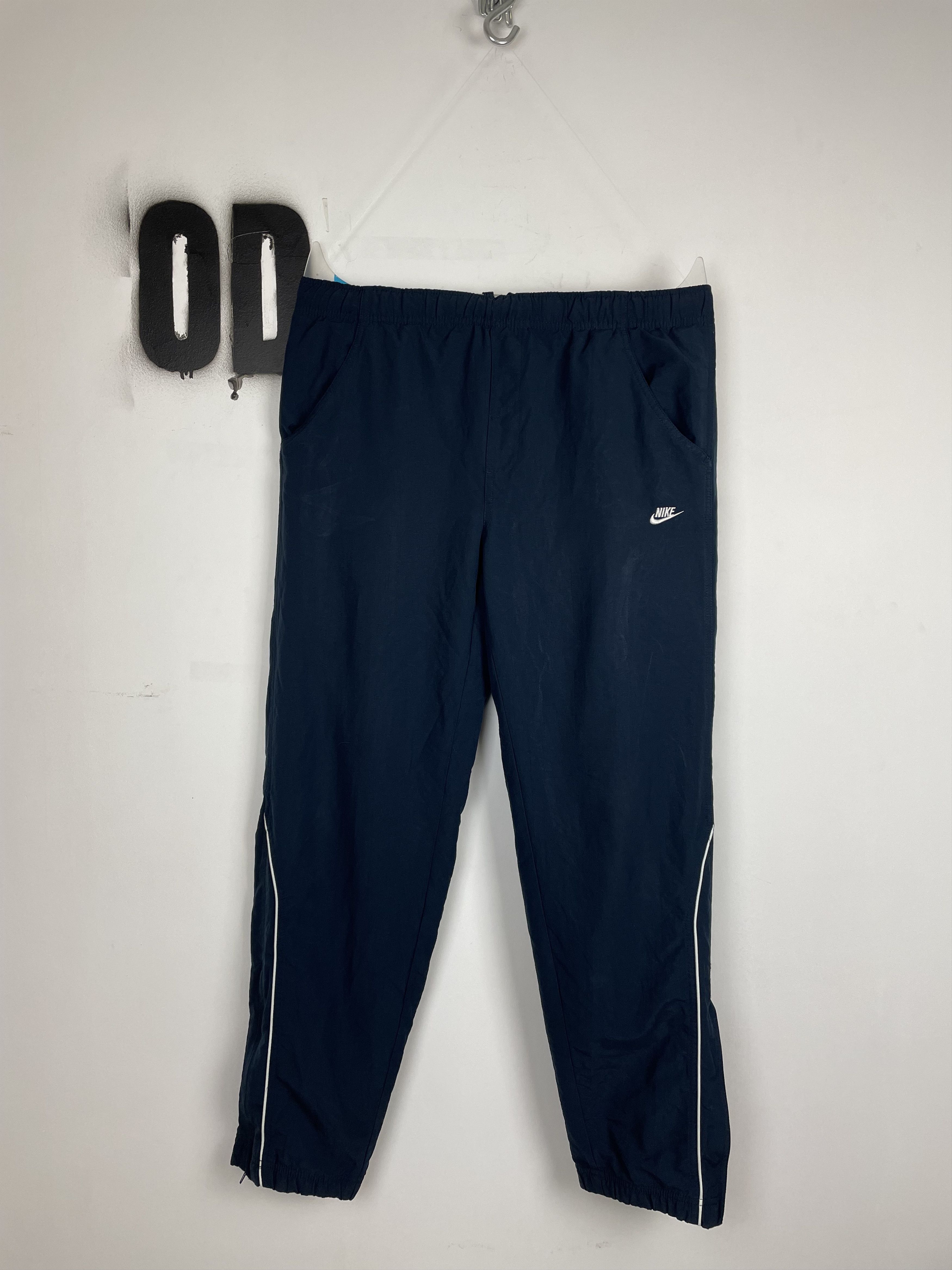 Nike Vintage Double Logo Track pants Dark Blue Stripped Sz M