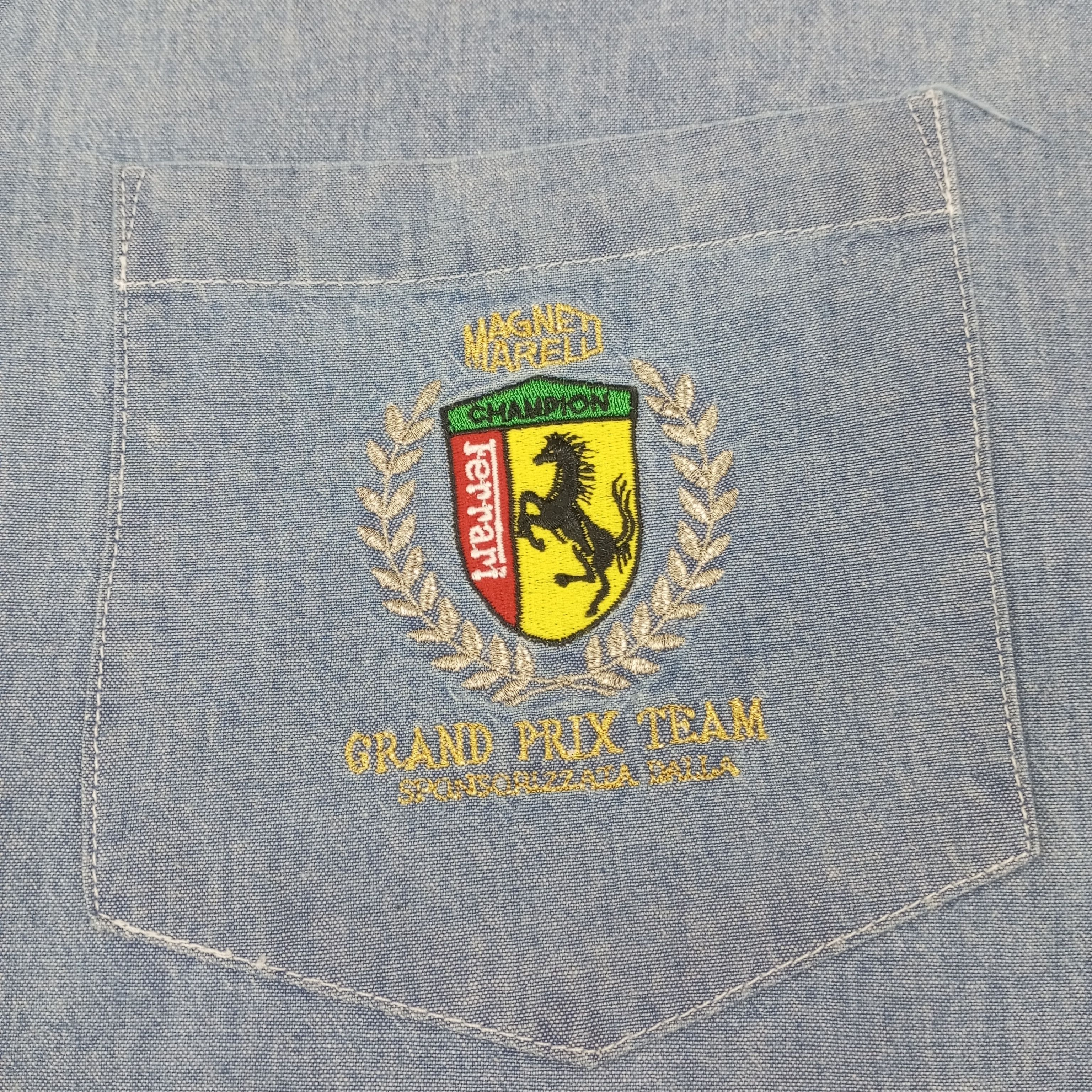 Ferrari × Vintage Ferrari Magneti Marelli Embroidery Design Casual Style Shirt Size US L / EU 52-54 / 3 - 2 Thumbnail