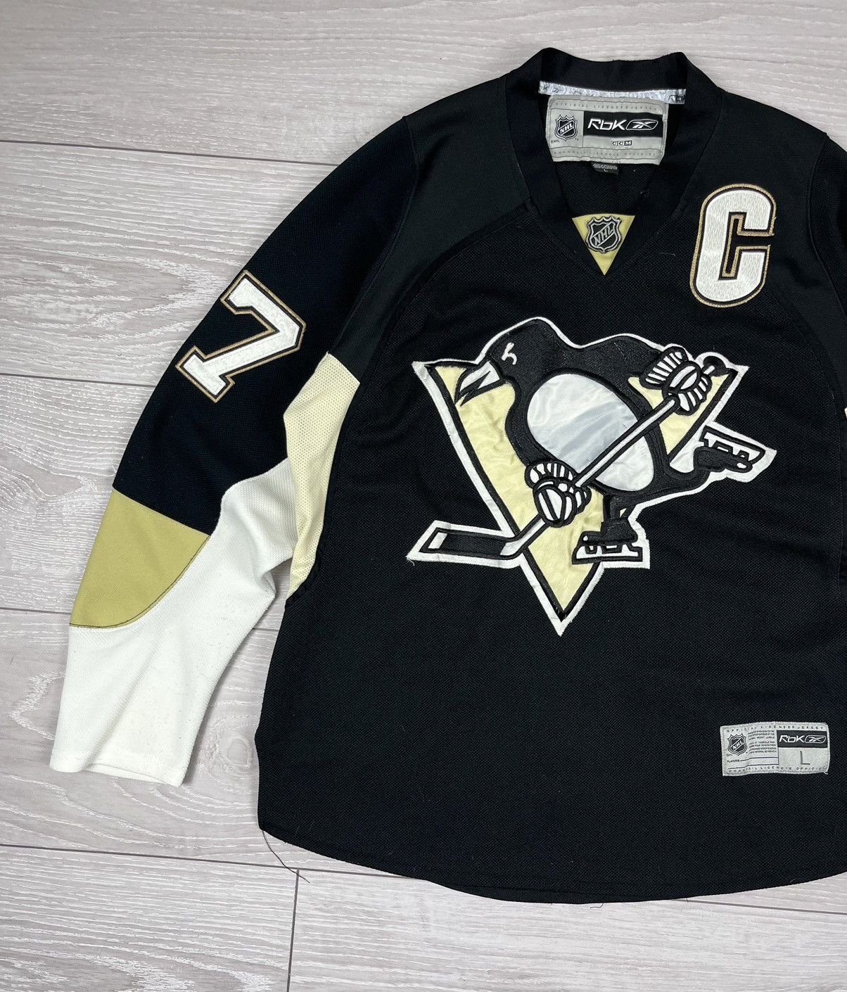 NHL Pittsburgh Penguins Reebok Crosby NHL Black Hockey Jersey Size US L / EU 52-54 / 3 - 4 Thumbnail