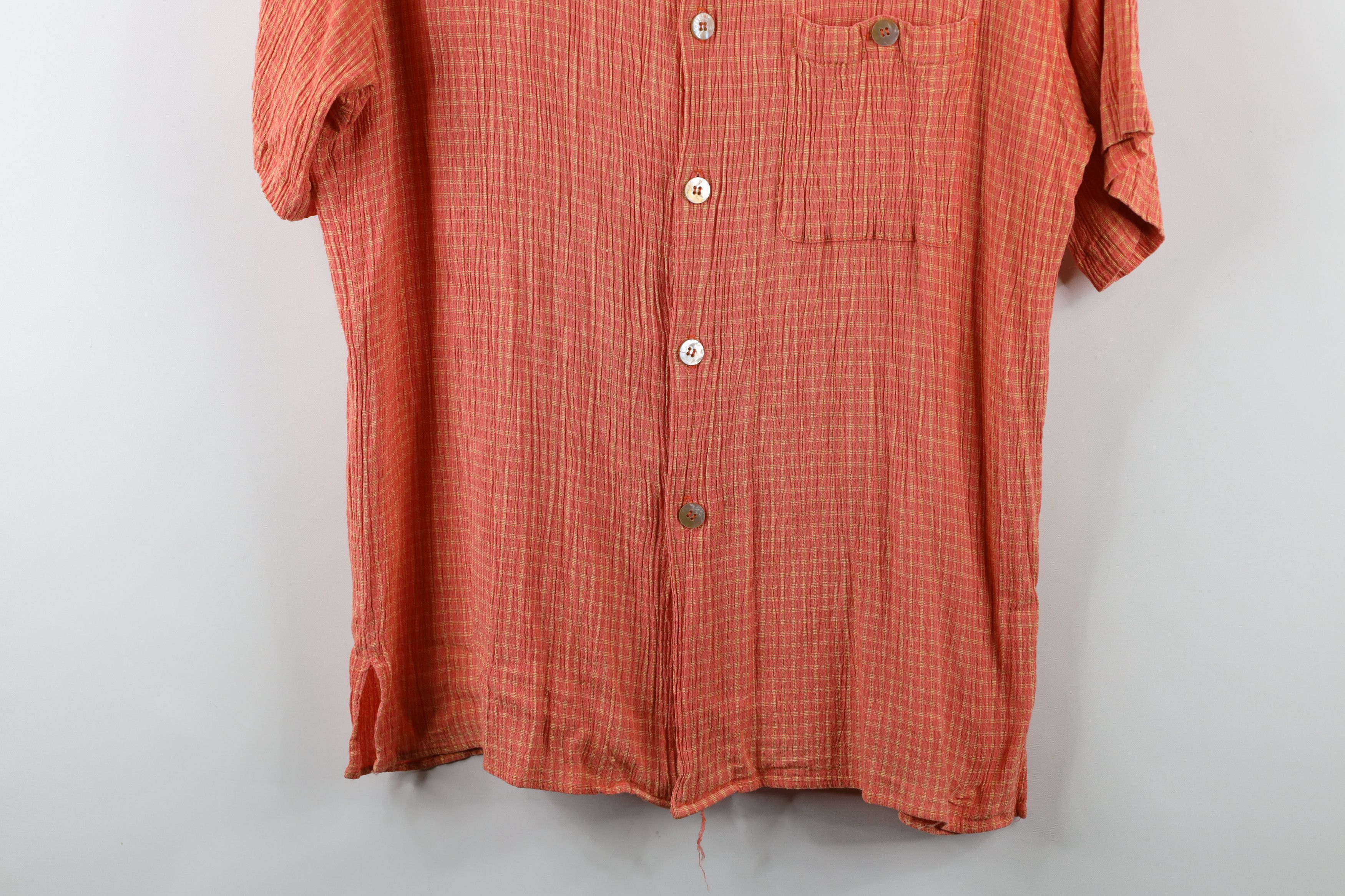 Vintage Vintage 90s Streetwear Rayon Knit Looped Collar Button Shirt Size US L / EU 52-54 / 3 - 3 Thumbnail