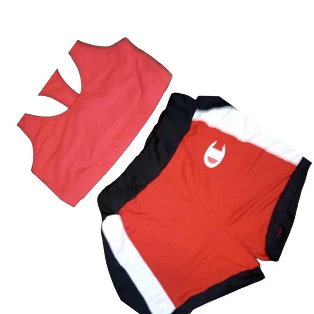 Vintage CHAMP Shorts Red Women Large Highrise Sweat Size 36" / US 14 / IT 50 - 3 Thumbnail
