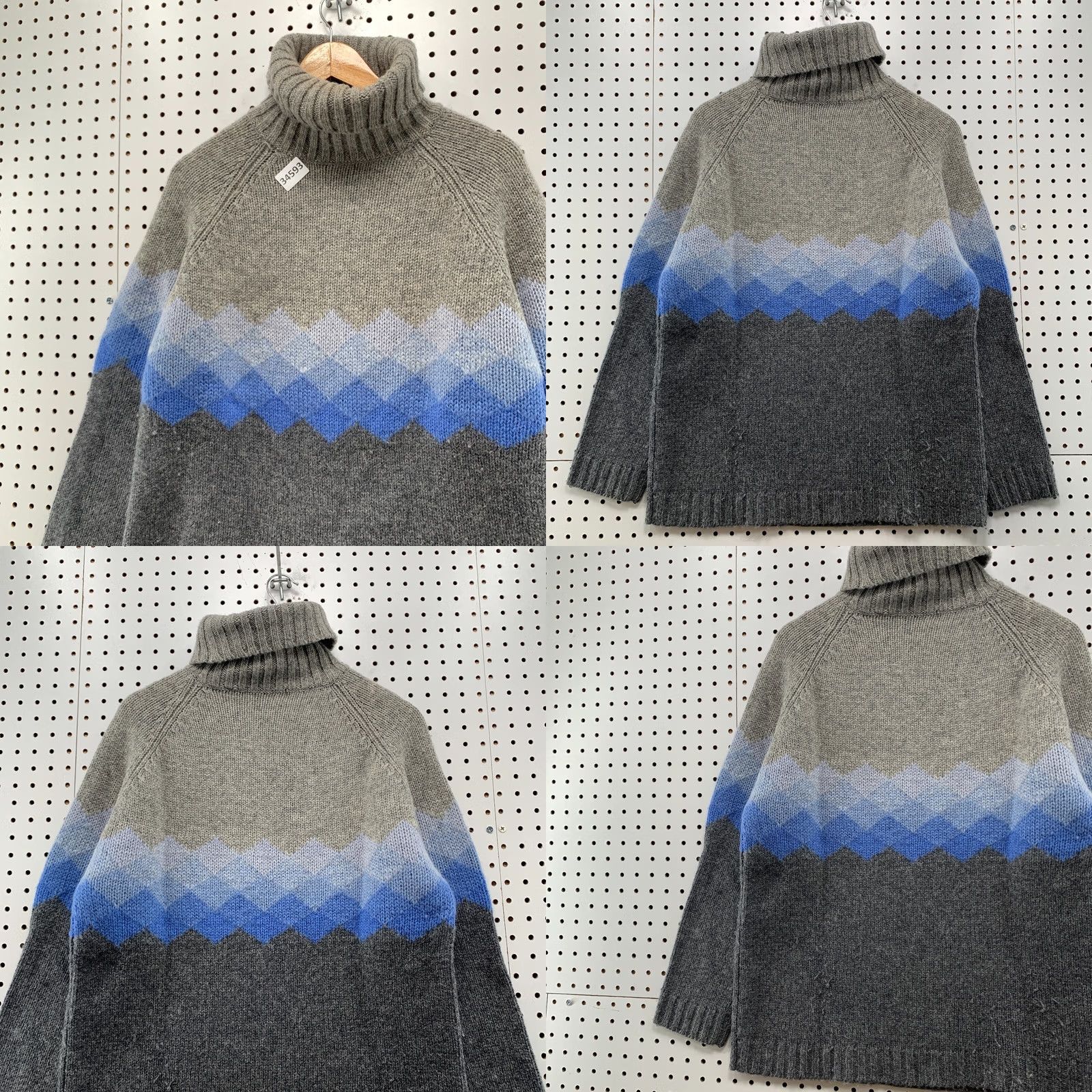 Vintage VINTAGE Paris Sports Club Sweater Womens Medium Gray Knit Wool Mohair 22x26.5 Size M / US 6-8 / IT 42-44 - 8 Thumbnail