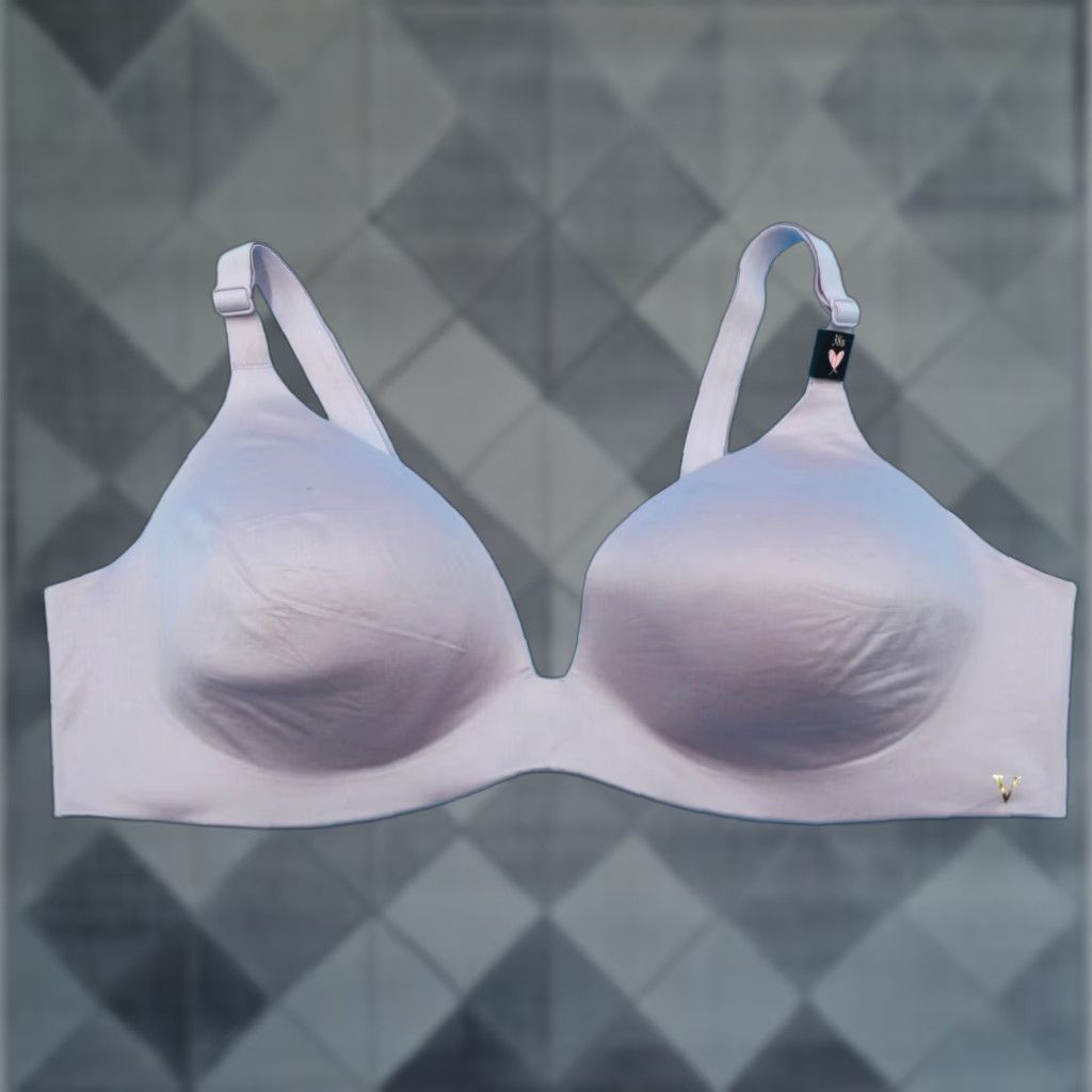 Victorias Secret 38B Lined Semi Demi Light Lilac Purple Bra Lingerie Wireless, Women's