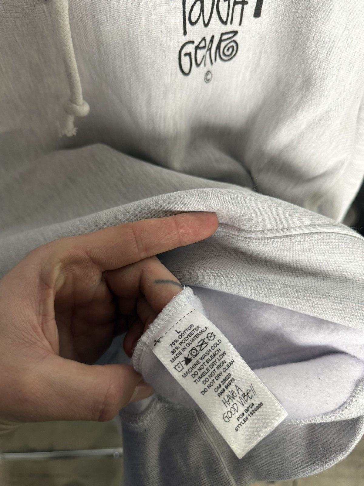 Stussy STUSSY Tough Gear Hoodie “Ash Heather” Size US M / EU 48-50 / 2 - 8 Thumbnail