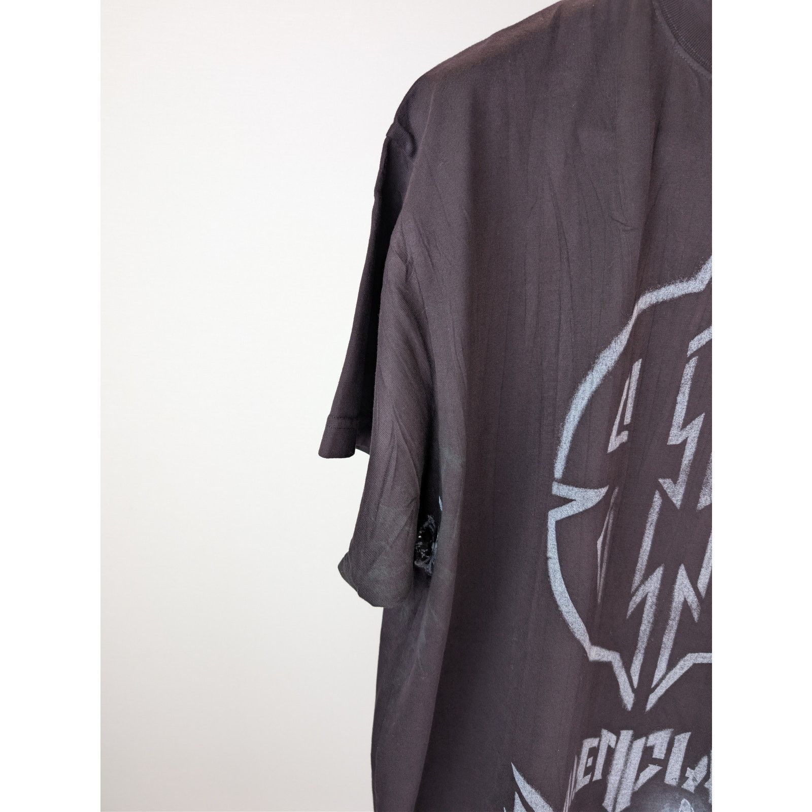 Balenciaga o1rshd1 Metal BB Stencil Vintage Oversized Jersey T-Shirt Size US M / EU 48-50 / 2 - 6 Thumbnail