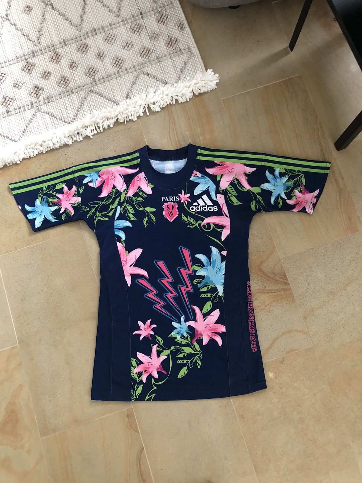 Vintage ADIDAS STADE FRANCAIS RUGBY JERSEY Size US S / EU 44-46 / 1 - 1 Thumbnail