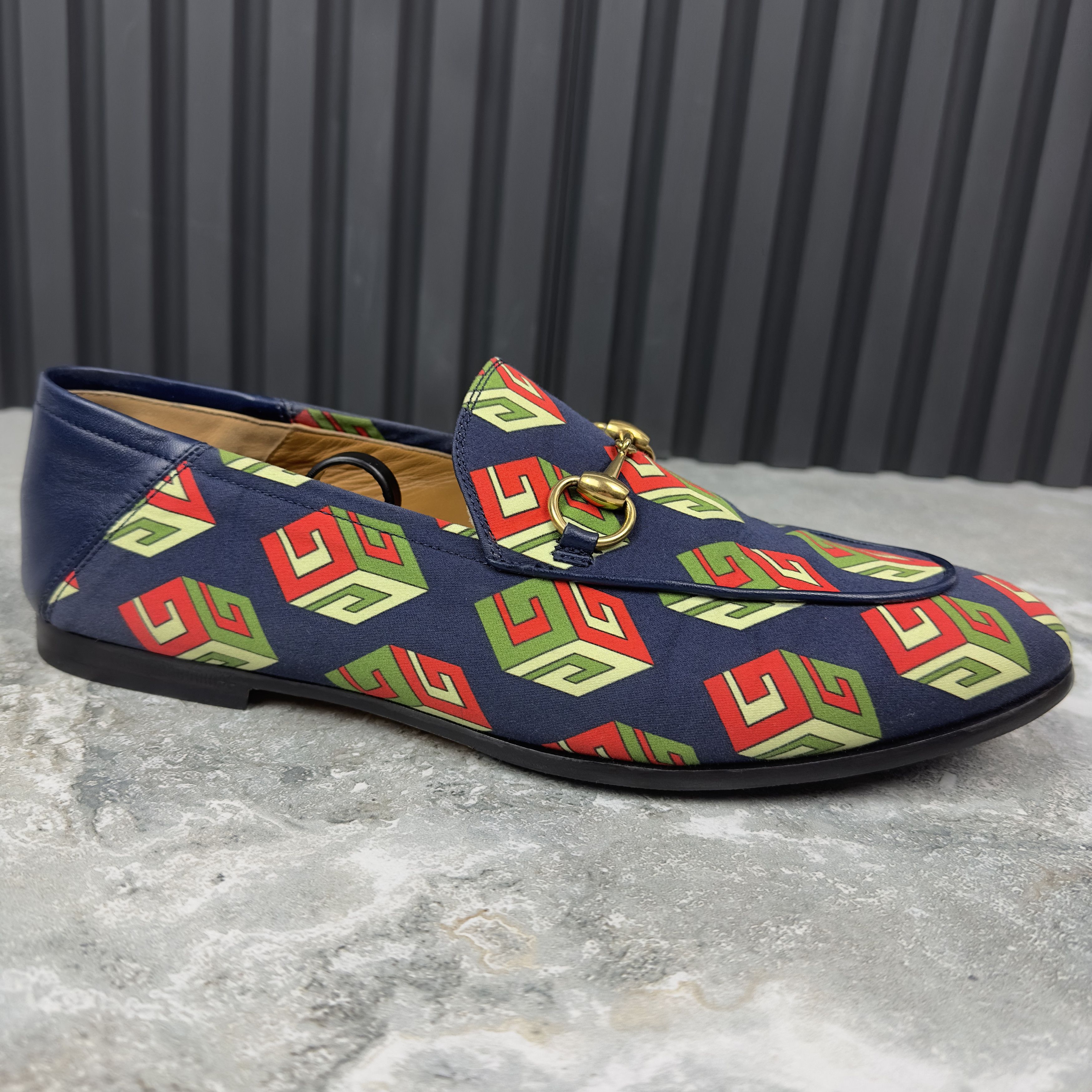 Canvas Mr. Porter Cube Horsebit Loafers