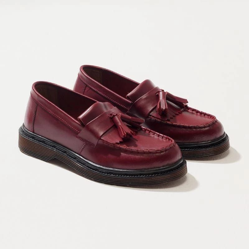Designer × Simple Shoes Atilla Tassel Loafer Burgundy Size US 11 / EU 44 - 1 Thumbnail