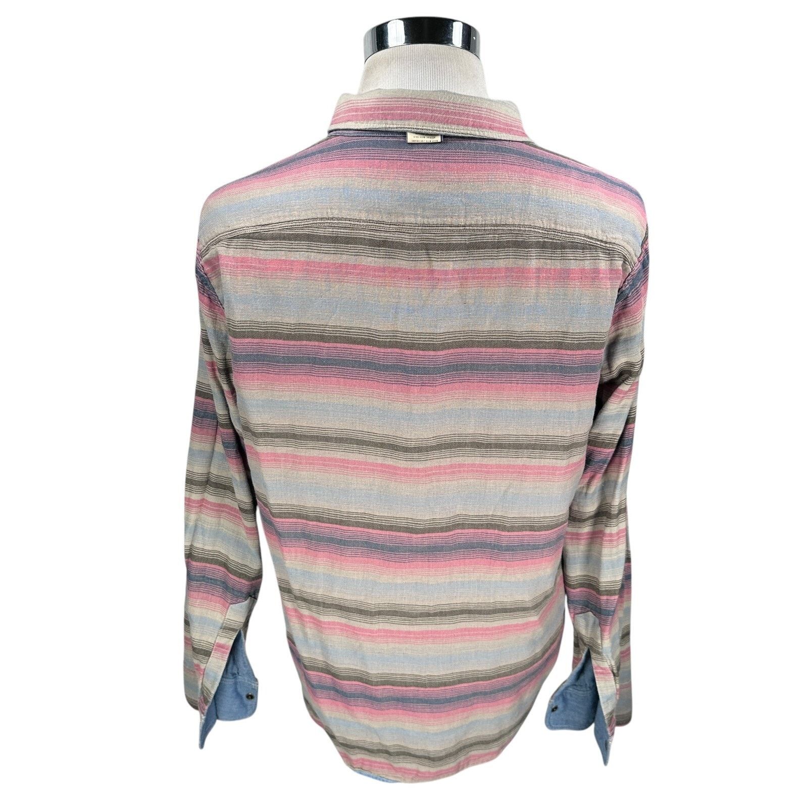 Faherty Faherty Reversible Belmar Shirt Mens L Blue Pink Long Sleeve Size US L / EU 52-54 / 3 - 7 Thumbnail
