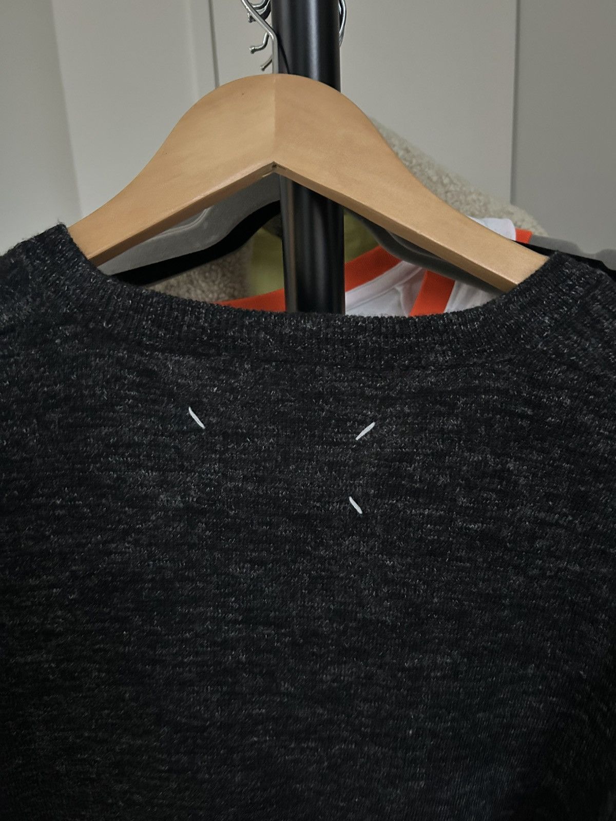 Maison Margiela Maison Margiela Black V Neck Wool Sweater Size US M / EU 48-50 / 2 - 4 Thumbnail