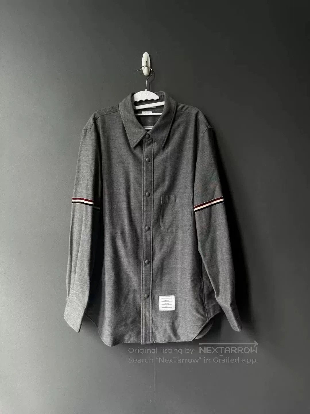 Thom Browne thom browne gray wool shirt jacket. Size US L / EU 52-54 / 3 - 1 Thumbnail