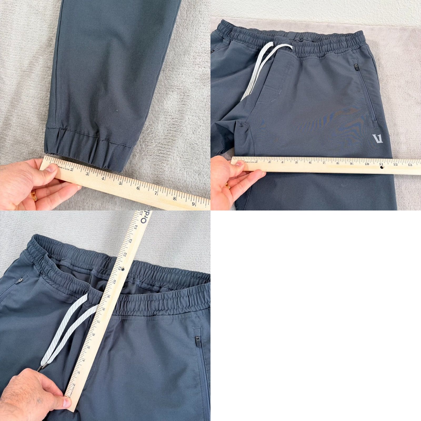 Vuori Vuori Transit Jogger Pants Gray Athletic Men Large L Slim Tapered Stretch Performance Gym & Training Joggers Size US 33 - 8 Thumbnail