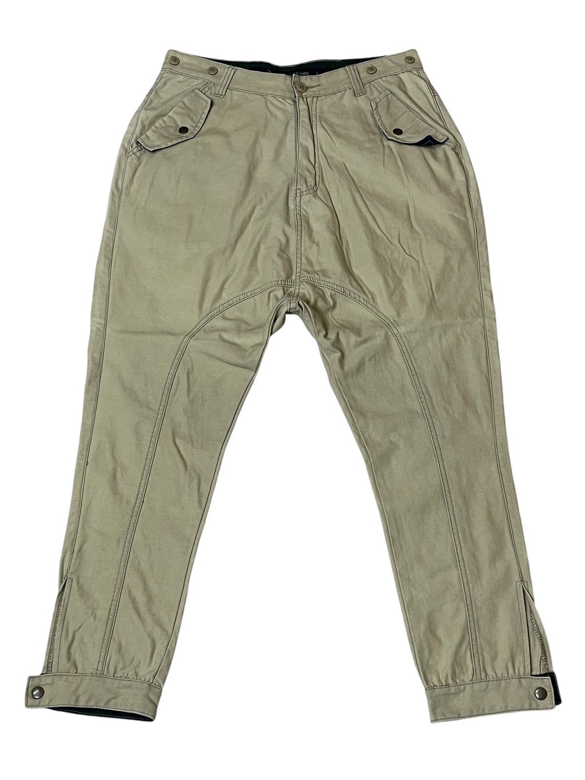 Japanese Brand Sick y2k japanese amekaji JUNGLE STORM drop crotch pants Size US 32 / EU 48 - 2 Thumbnail