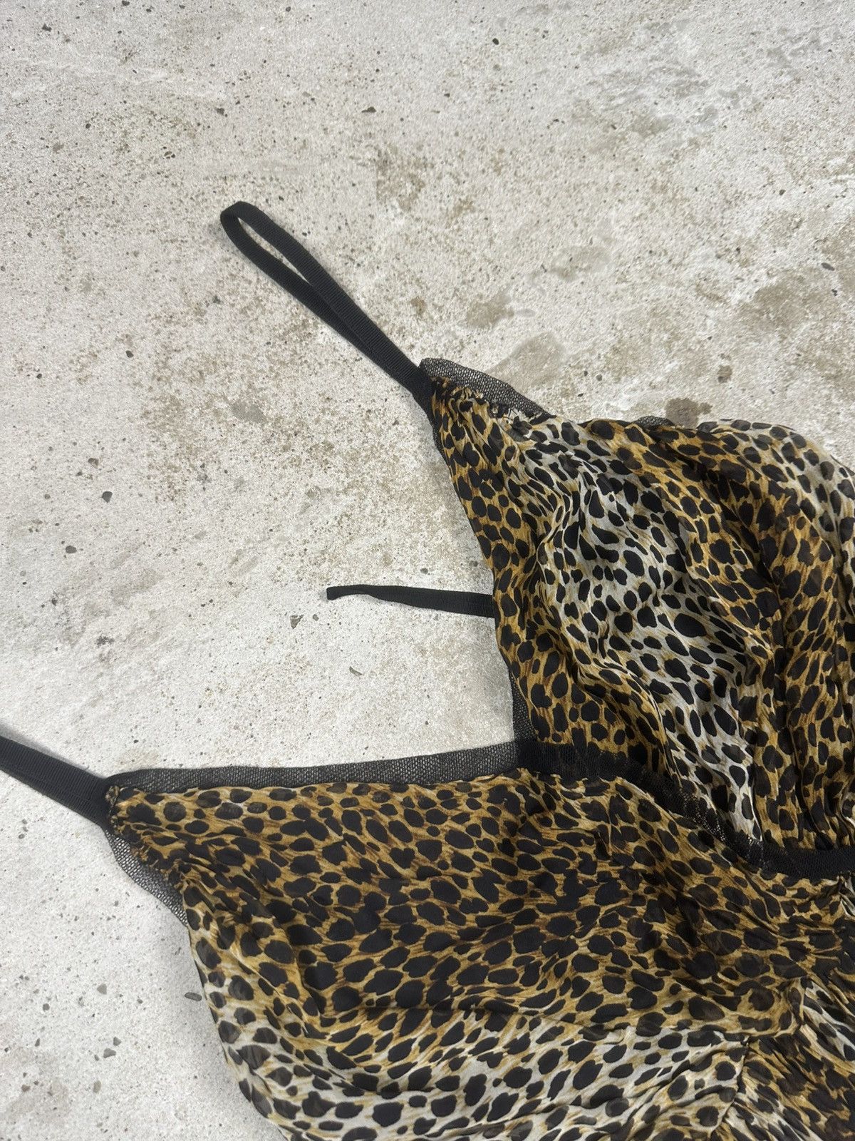 Dolce & Gabbana Dolce & Gabbana Leopard Silk Chiffon Cami Dress Brown Black Size S / US 4 / IT 40 - 8 Thumbnail